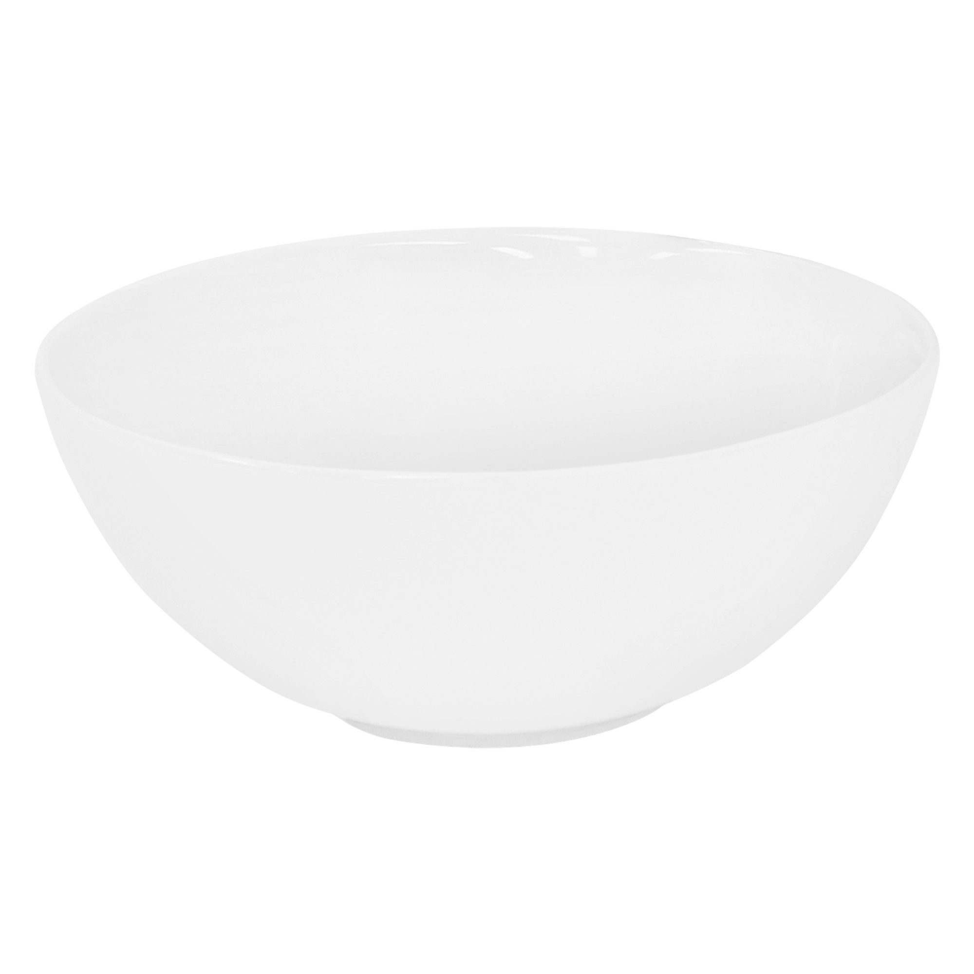 LuxeBath Waschbecken Aufsatzwaschbecken aus Keramik Waschtisch für Badezimmer und Gäste-WC, Aufsatzwaschtisch Handwaschbecken Ø 320 x 135 mm Rund Spülbecken