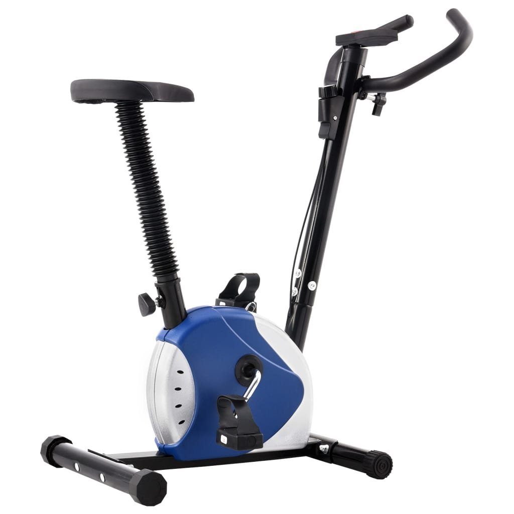 vidaXL Heimtrainer Heimtrainer mit Riemenantrieb Blau