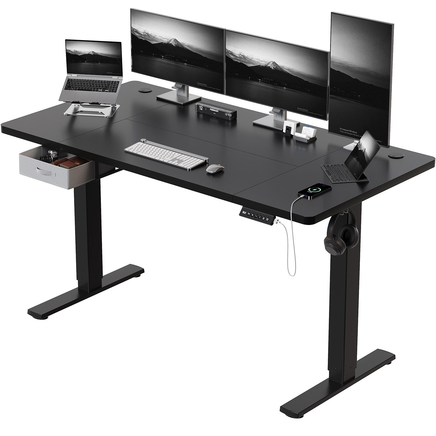 HOMALL Schreibtisch mit Memory-Funktion, höhenverstellbar, breitere günstig online kaufen