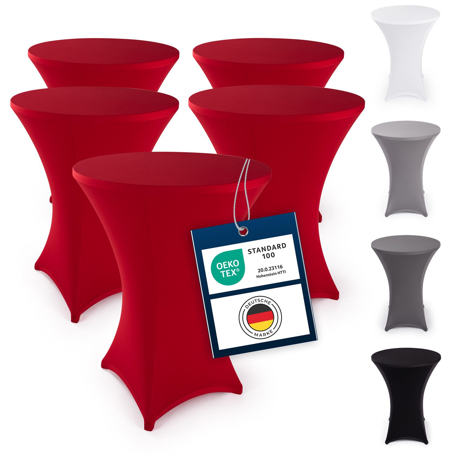 Blumtal Hussen-Set Stehtisch, Elegante Stehtischhusse für Bistrotische