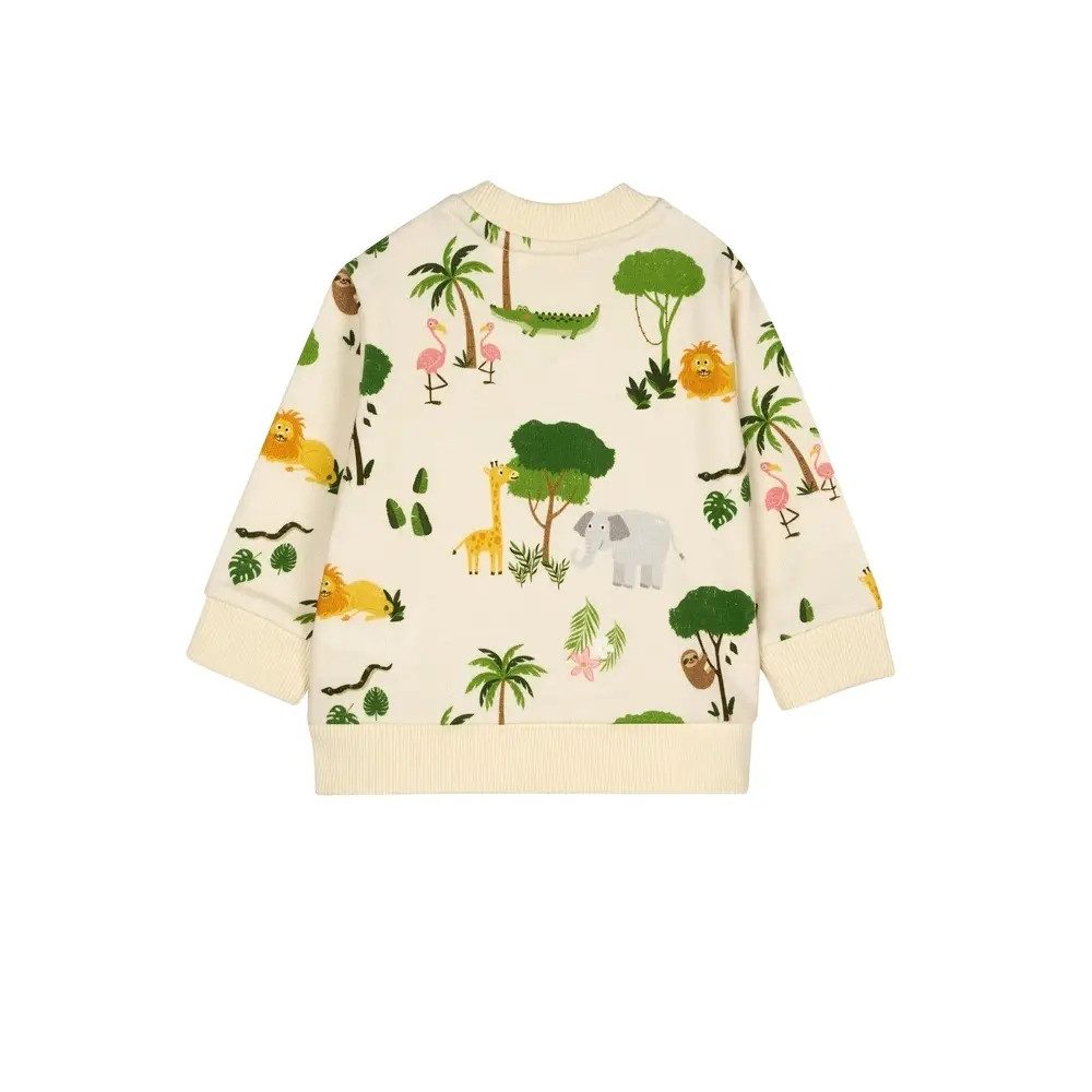 Alvi® Kurzarmshirt ALVI Sweatshirt, antique white / AOP Jun, Gr. 68