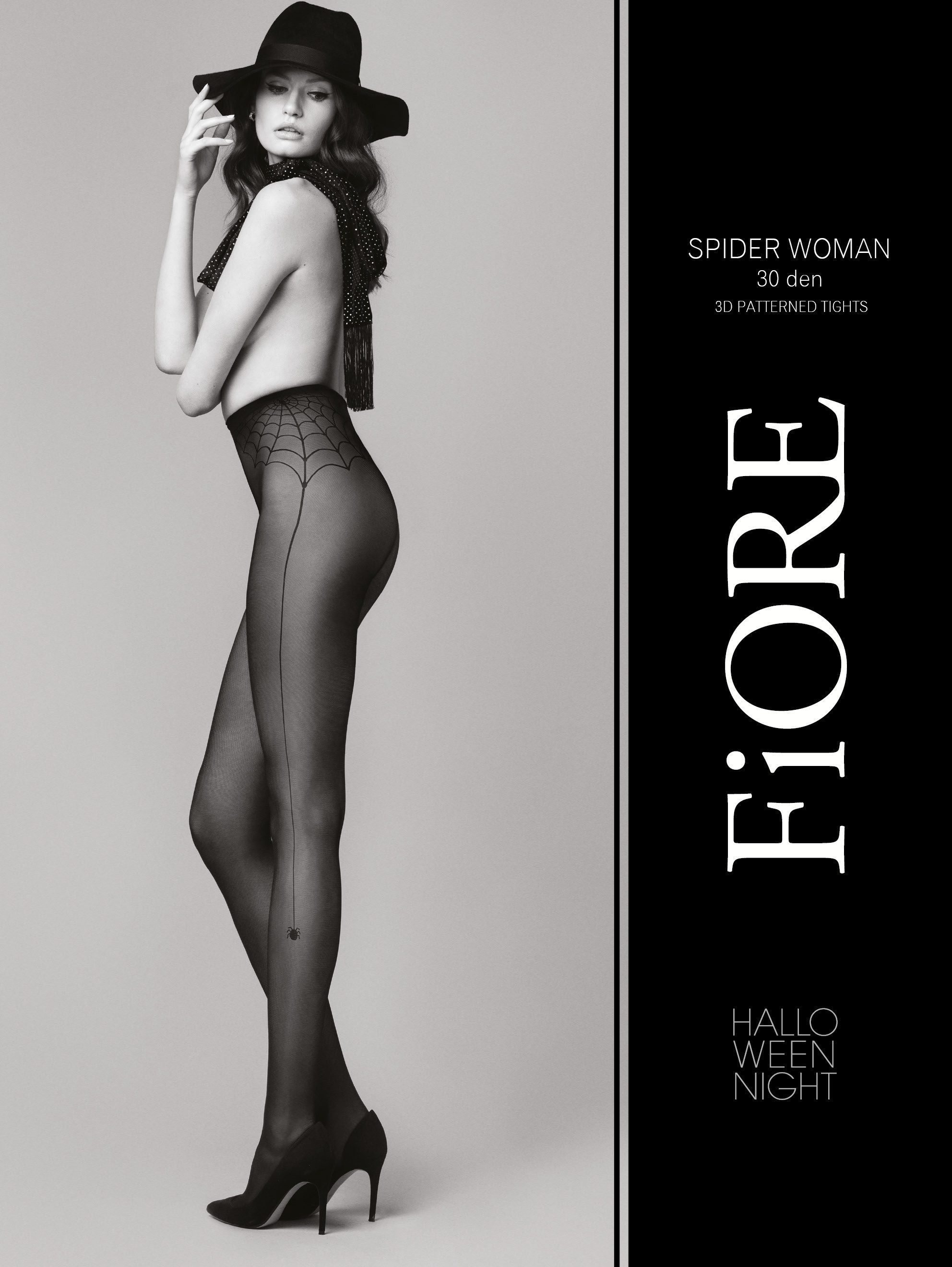 Fiore Feinstrumpfhose Halloween (Packung 1 St. 1 Paar) Feinstumpfhose 30DEN mit Halloween-Motiv