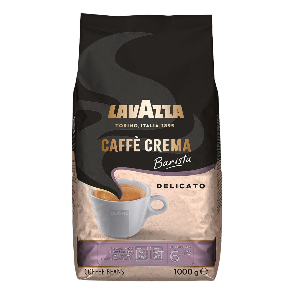 Lavazza Kaffee Caffè Crema Barista Delicato, 1000 g, ganze Bohnen