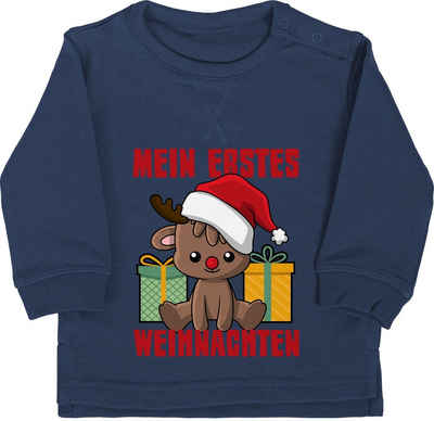 Shirtracer Sweatshirt Mein erstes Weihnachten mit Rentier Weihnachten Kleidung Baby