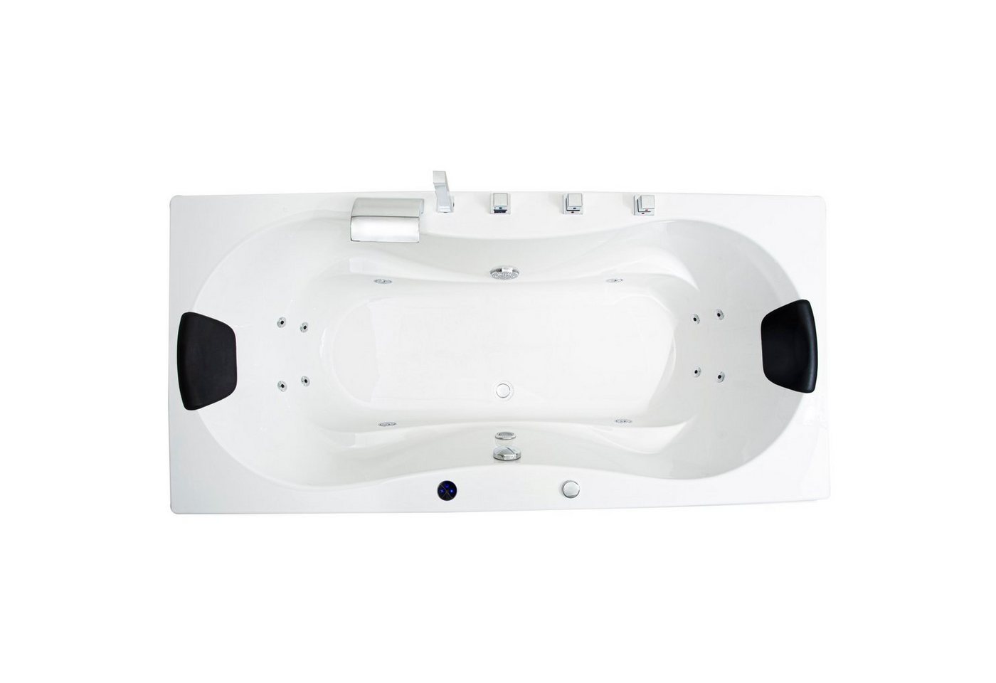 Thumbnail - Basera® Whirlpool-Badewanne BASIC Indoor Whirlpool Badewanne Palma 190 x 90 cm, (Komplett-Set), mit 12 Massagedüsen, Was...