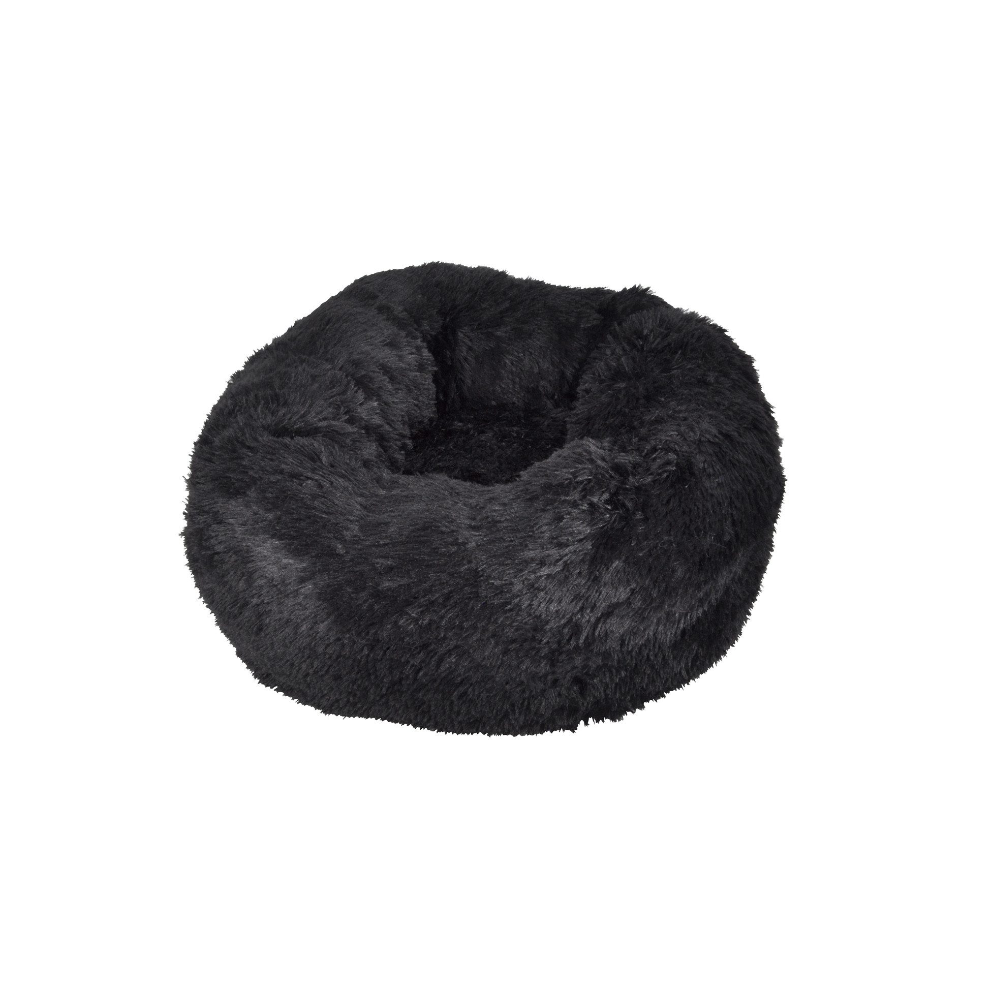 dynamic24 Tierbett, Plüsch Hundebett schwarz