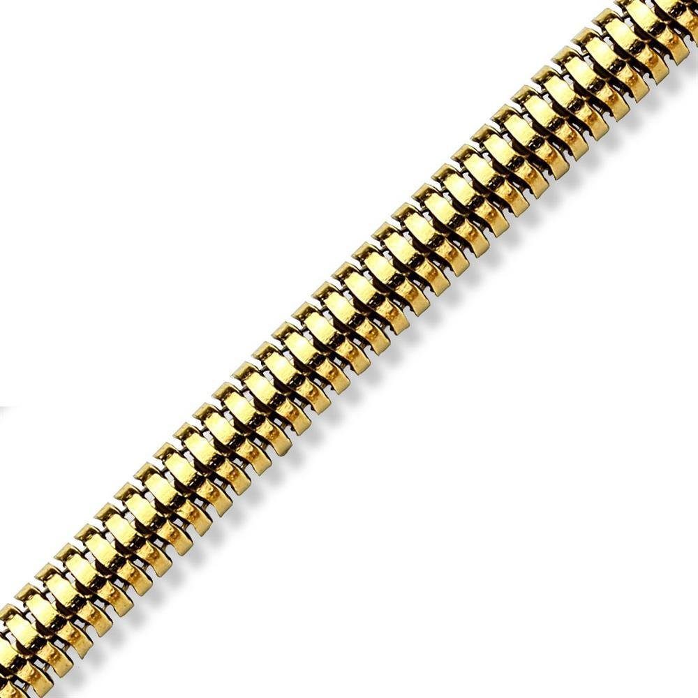 BUNGSA Goldkette Kette runde Schlangenglieder aus Edelstahl Unisex - erhältlich in 6 (1-tlg), Halskette Necklace