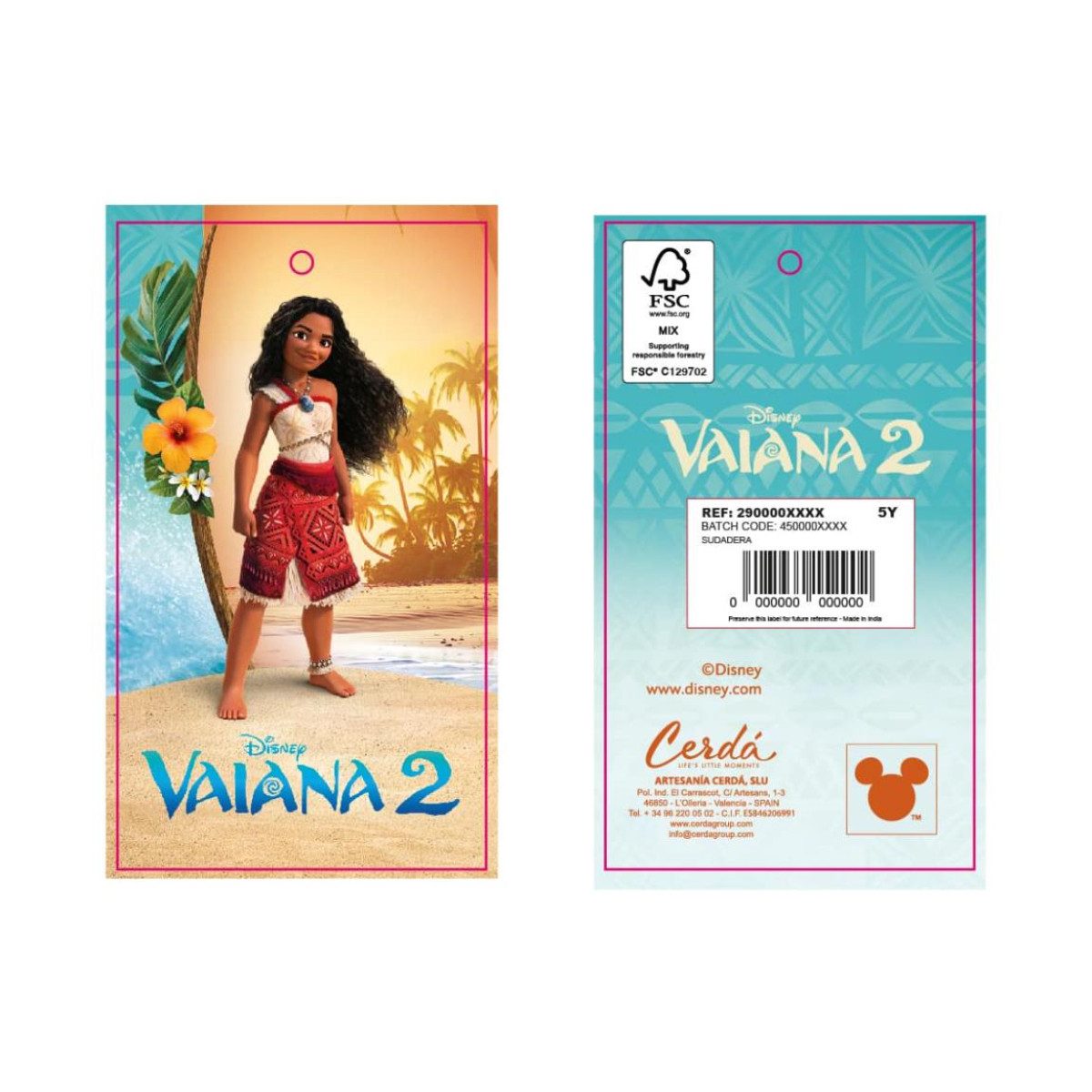 Cerda Sweatshirt Disney Moana Sweatshirt Kinder Baumwoll-Mix angeraut bequem – Bild 4 von 4