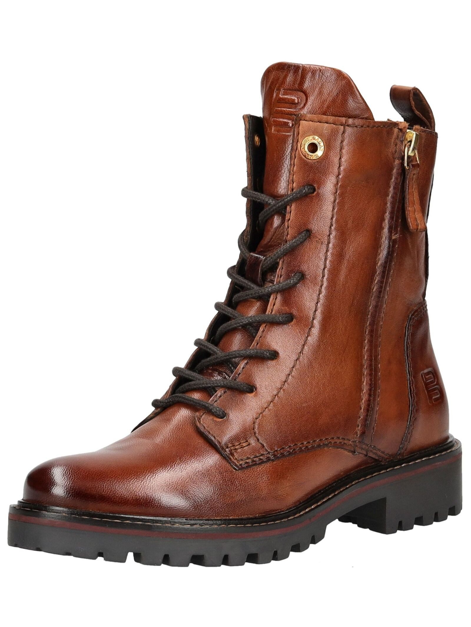 Stiefelette Leder . Schnürstiefelette