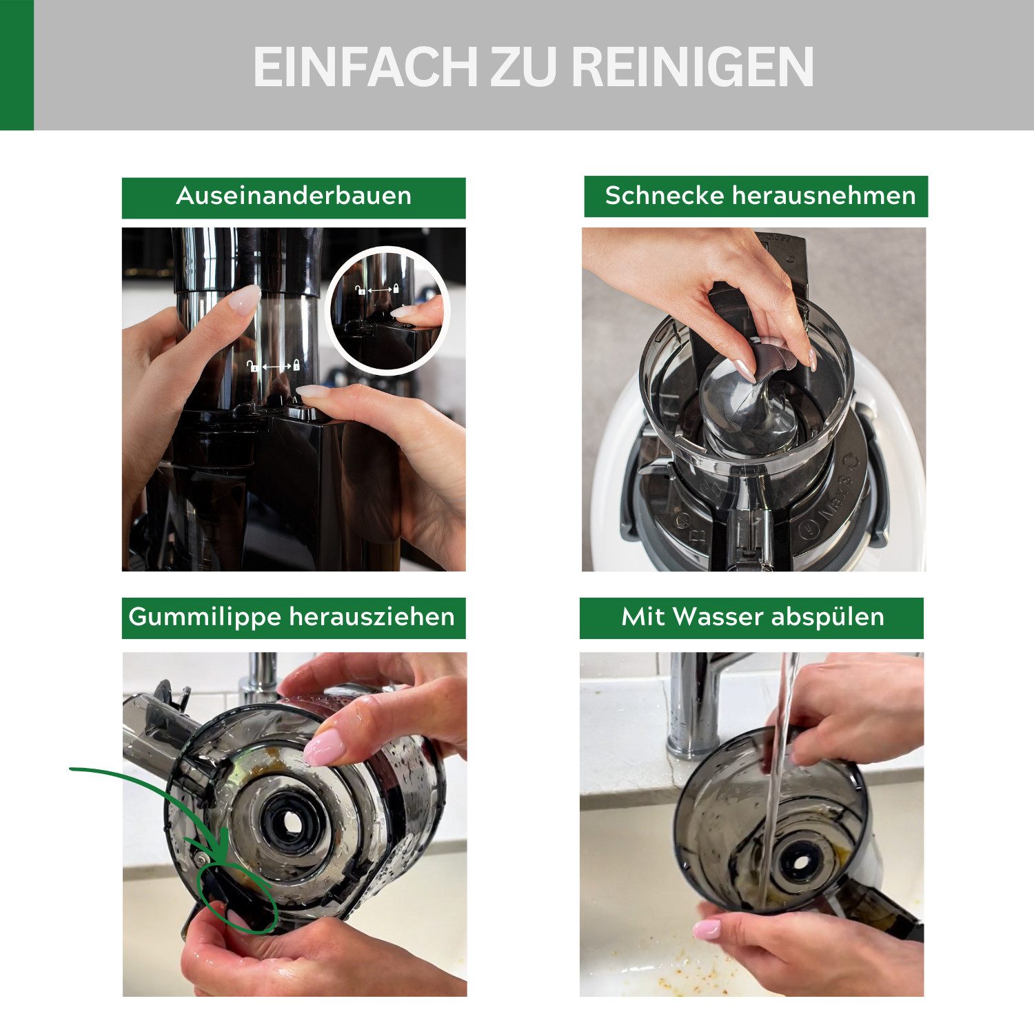 Leckerhelfer - automatisch Lecker Entsafteraufsatz SaftPRO - der Slowjuicer / Entsafter passend für den Thermomix TM5&TM6, Zubehör für Thermomix TM5 & TM6, Kompatibel mit TM5&TM6, BPA-Free