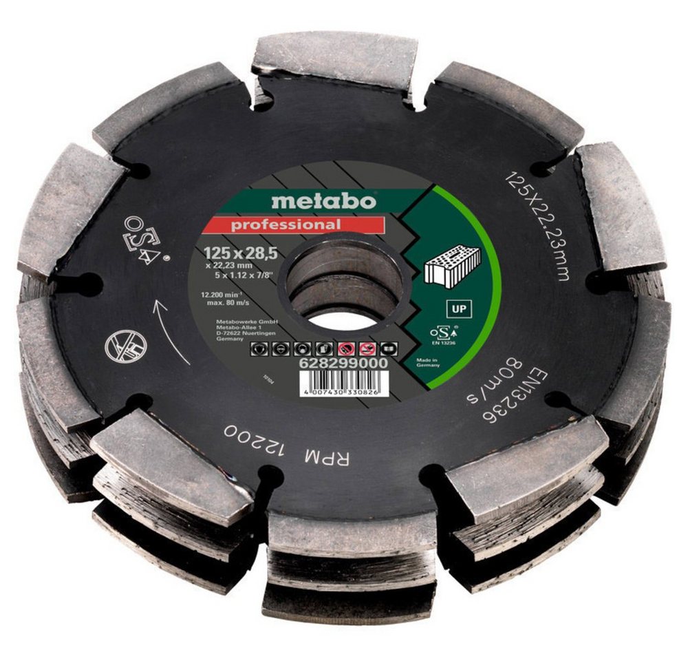 metabo Fräse Metabo 628299000 Nutfräser Hartmetall Länge 175 mm Produktabmessung