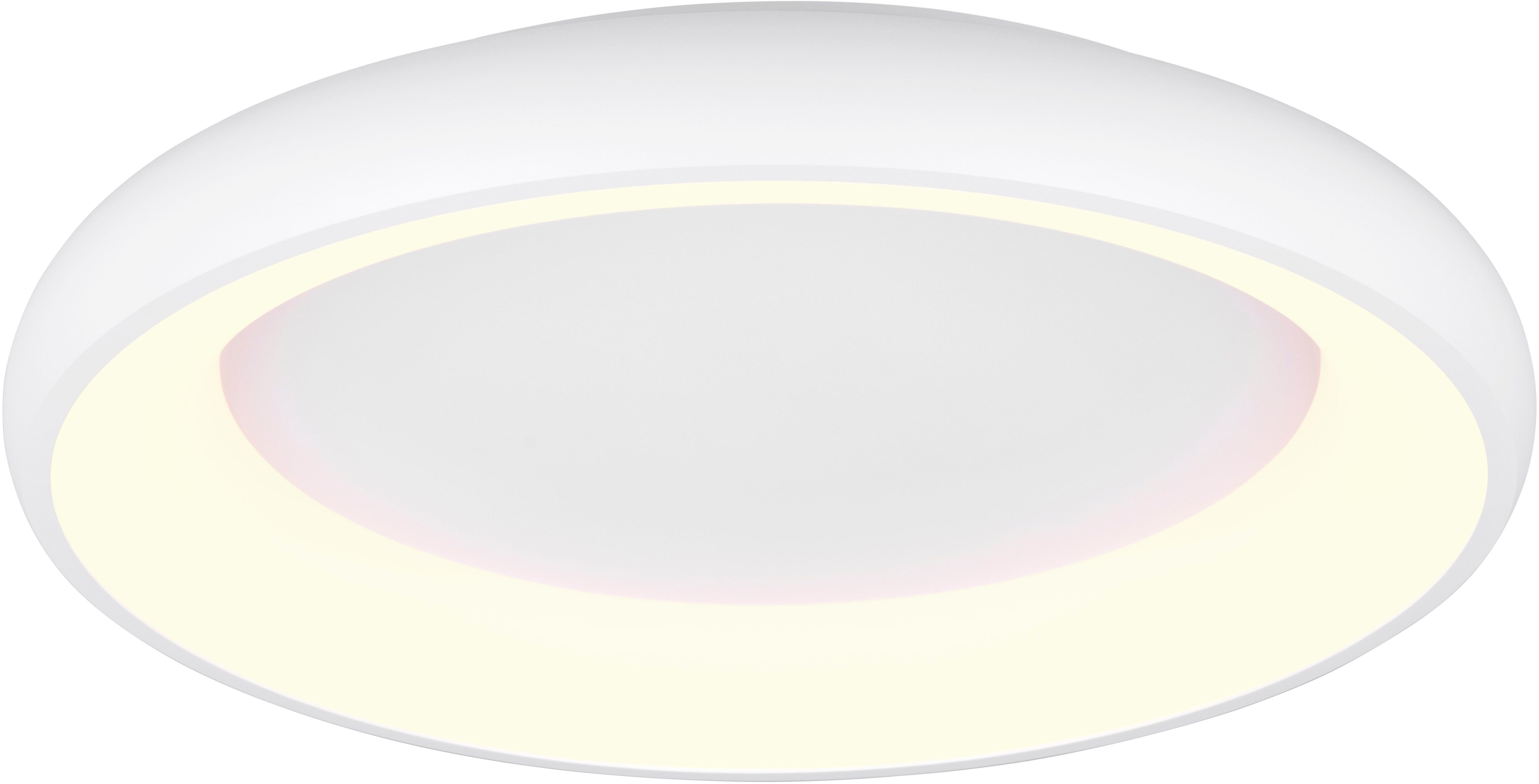 TRIO Leuchten LED Deckenleuchte CARDONA, runde LED Deckenlampe Büro, Ø 62cm, 4400 Lumen 38W, dimmbar, Dimmfunktion, LED fest integriert, warmweiß - kaltweiß, CCT - Lichtfarbe einstellbar 2300/3000/4000K, auch Wandmontage möglich