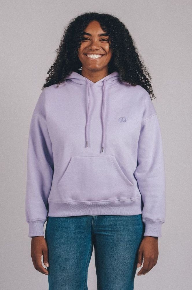 Trendsplant Rundhalspullover Women's Organic Essential Oversized Hoodie Lavender