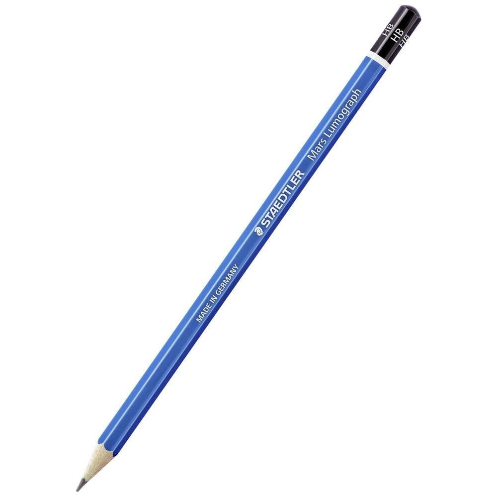 STAEDTLER Bleistift Mars 100 Zeichenbleistift, 6 Zeichenbleistifte, 1 Radierer 61 100 C6, mit Radierer, mit Spitzer