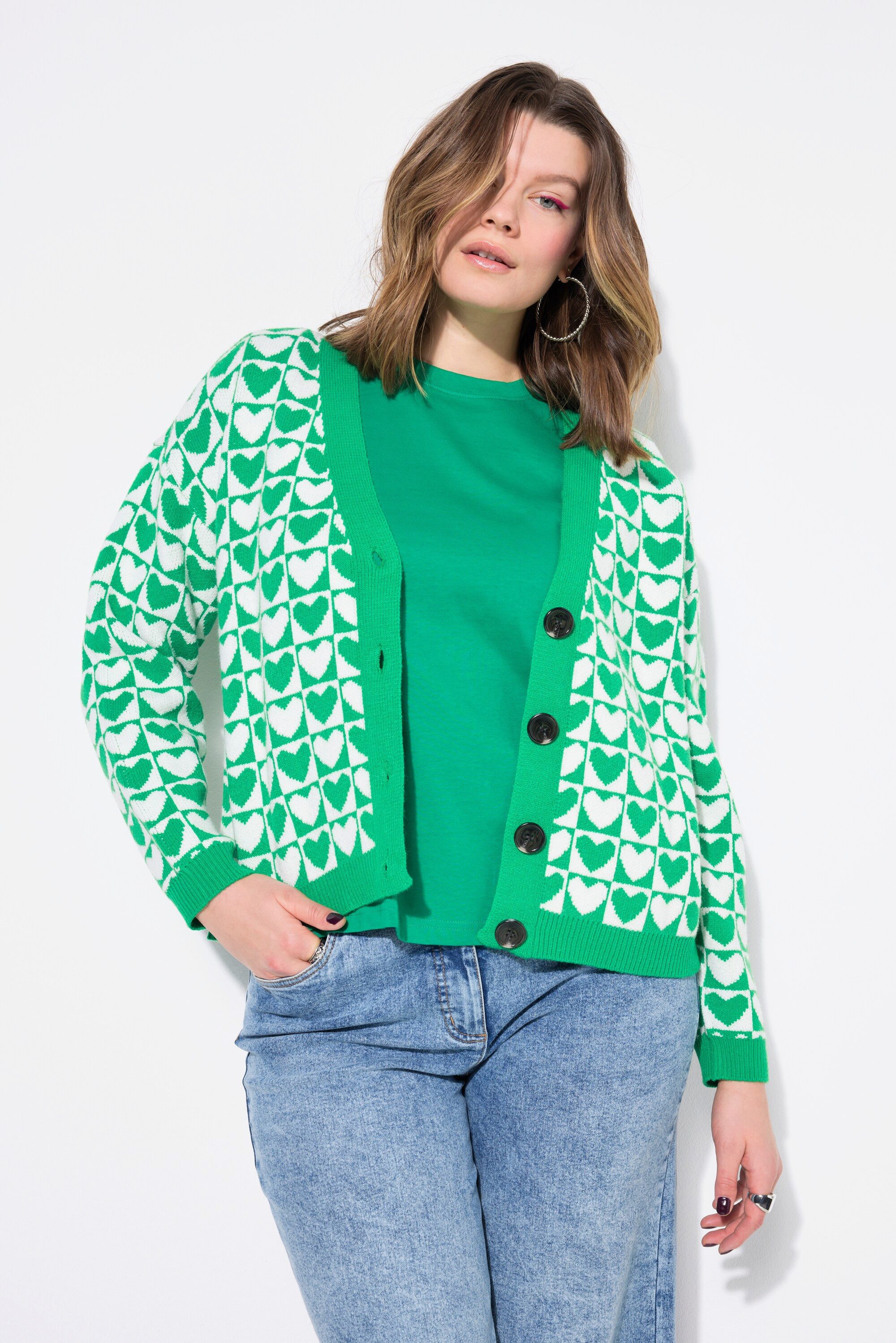 Studio Untold Strickjacke Strickjacke oversized Hearts günstig online kaufen