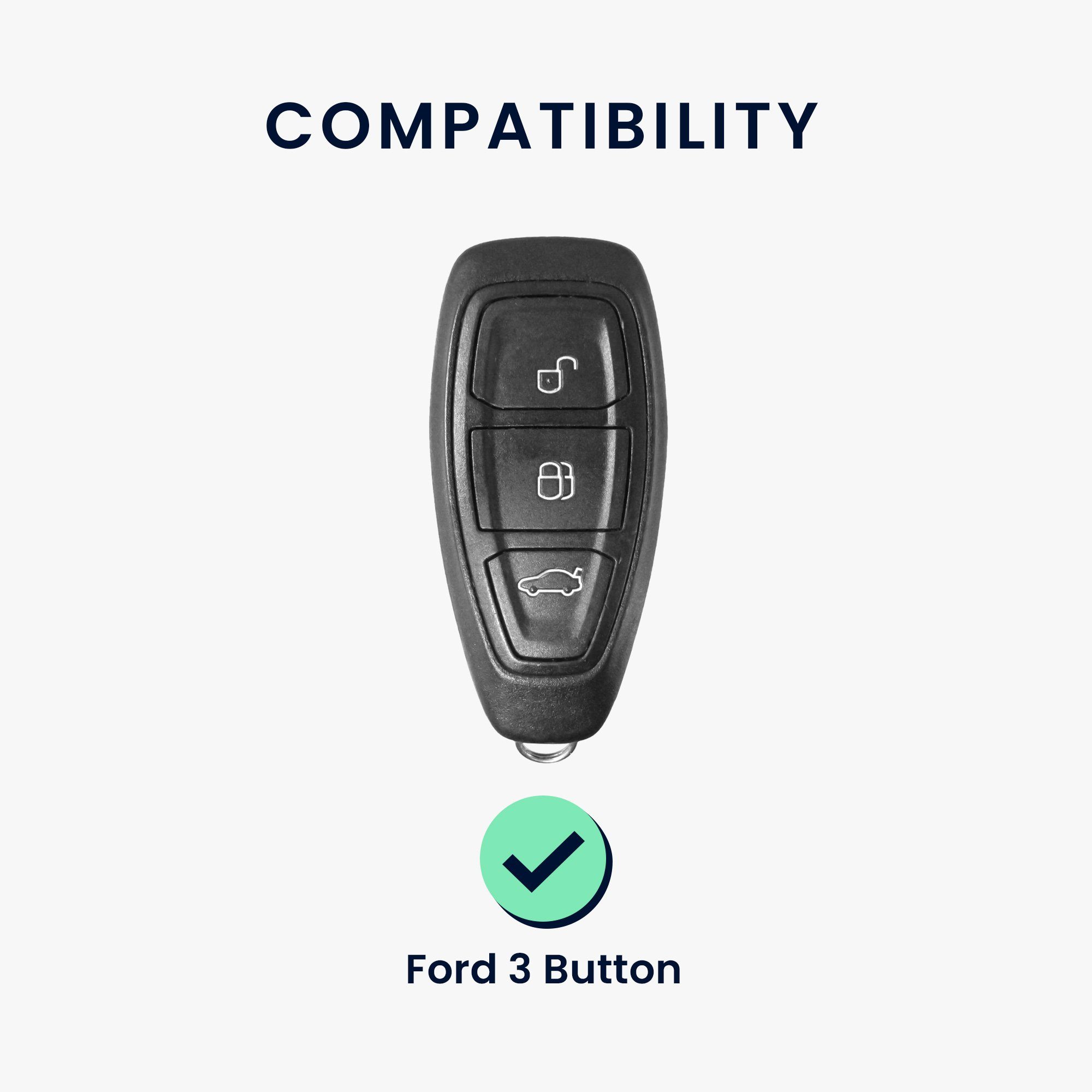 kwmobile Schlüsseltasche Hülle Schlüssel Schlüsselhülle Case für Autoschlüssel Silikon Ford, Cover