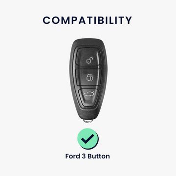 kwmobile Schlüsseltasche Autoschlüssel Silikon Hülle für Ford (1-tlg), Schlüsselhülle Schlüssel Case Cover