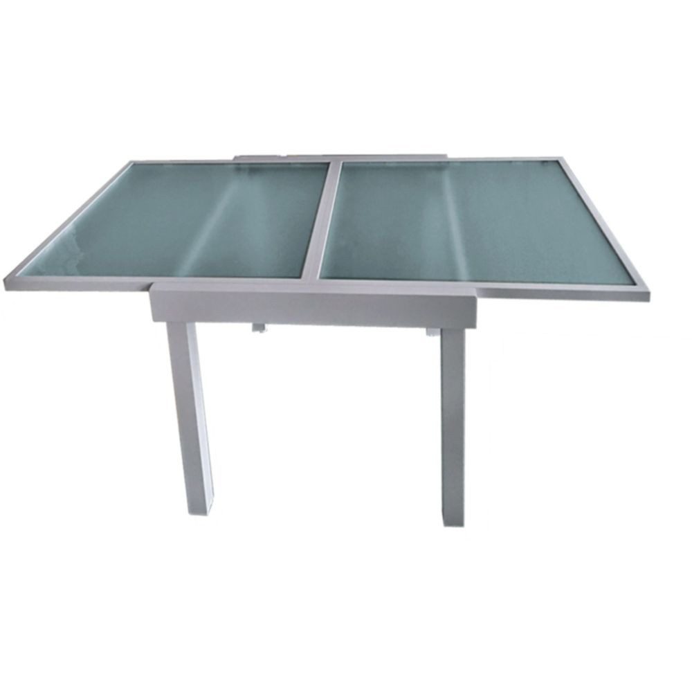 Gartentrends Glastisch Lola, aus Aluminium/Glas in grau. Abmessungen (H) 75 cm