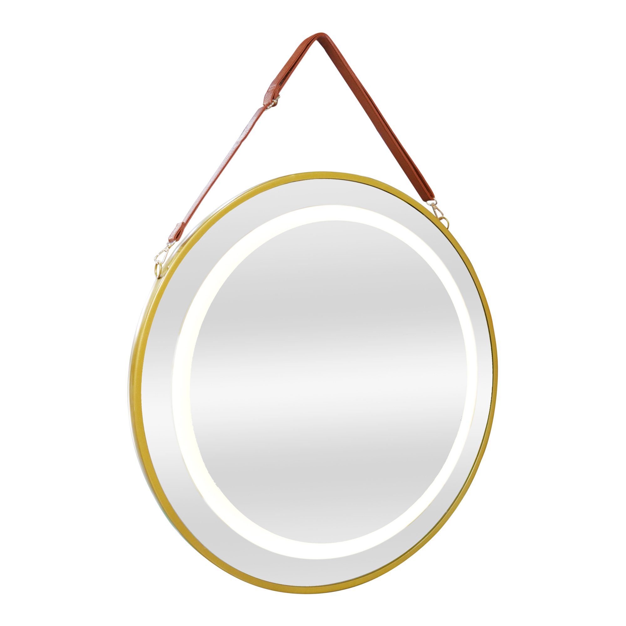 Aufhängung pro.tec 3 »Picerno« Badspiegel, Ø80cm Beleuchtung Lichtfarben mit Gold LED