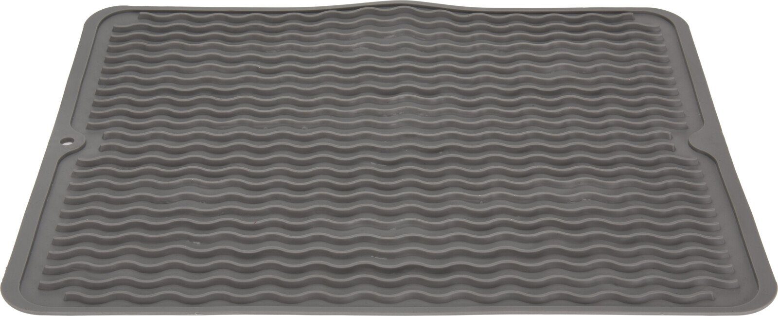 Koopman Abtropfmatte Geschirrmatte SILIKON 40x30cm Aufhängen Teller Töpfe Küche, Silikon, 40 x 31 cm, Gummi, Grau, Geschirrablage