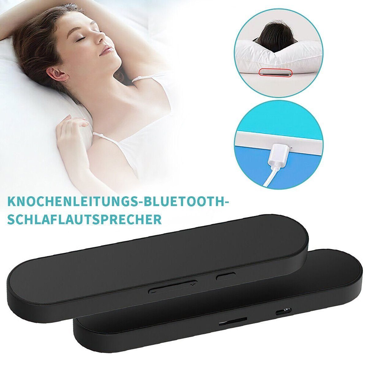 yozhiqu Tragbarer Reise-Stereoklang, 2-Kanal-Bluetooth 5.0 Knochenschall-Box Stereo-Headset (Bietet hochwertigen Stereo-Klang und Bluetooth 5.0 Konnektivität)