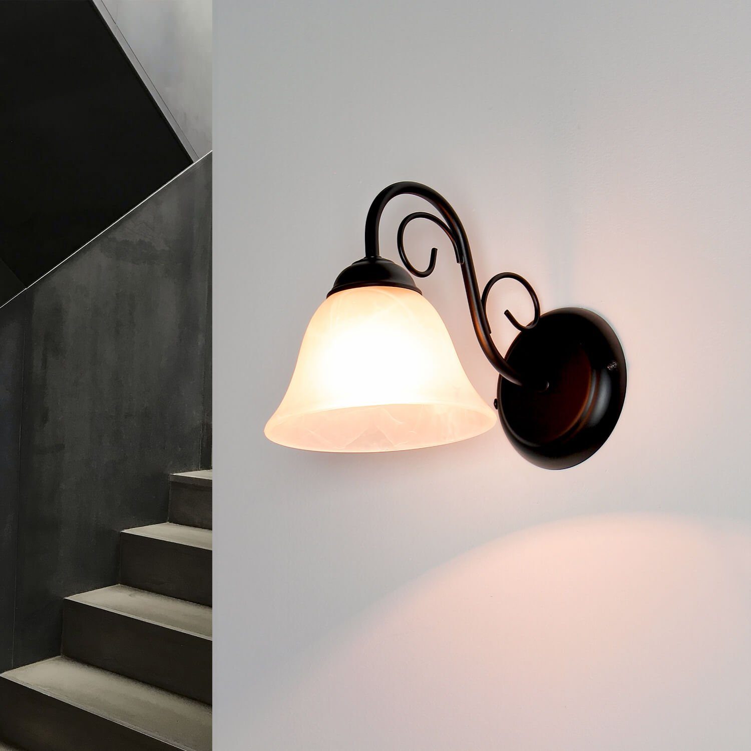 Licht-Erlebnisse Wandleuchte ATHEN, ohne Leuchtmittel, Wandlampe günstig online kaufen