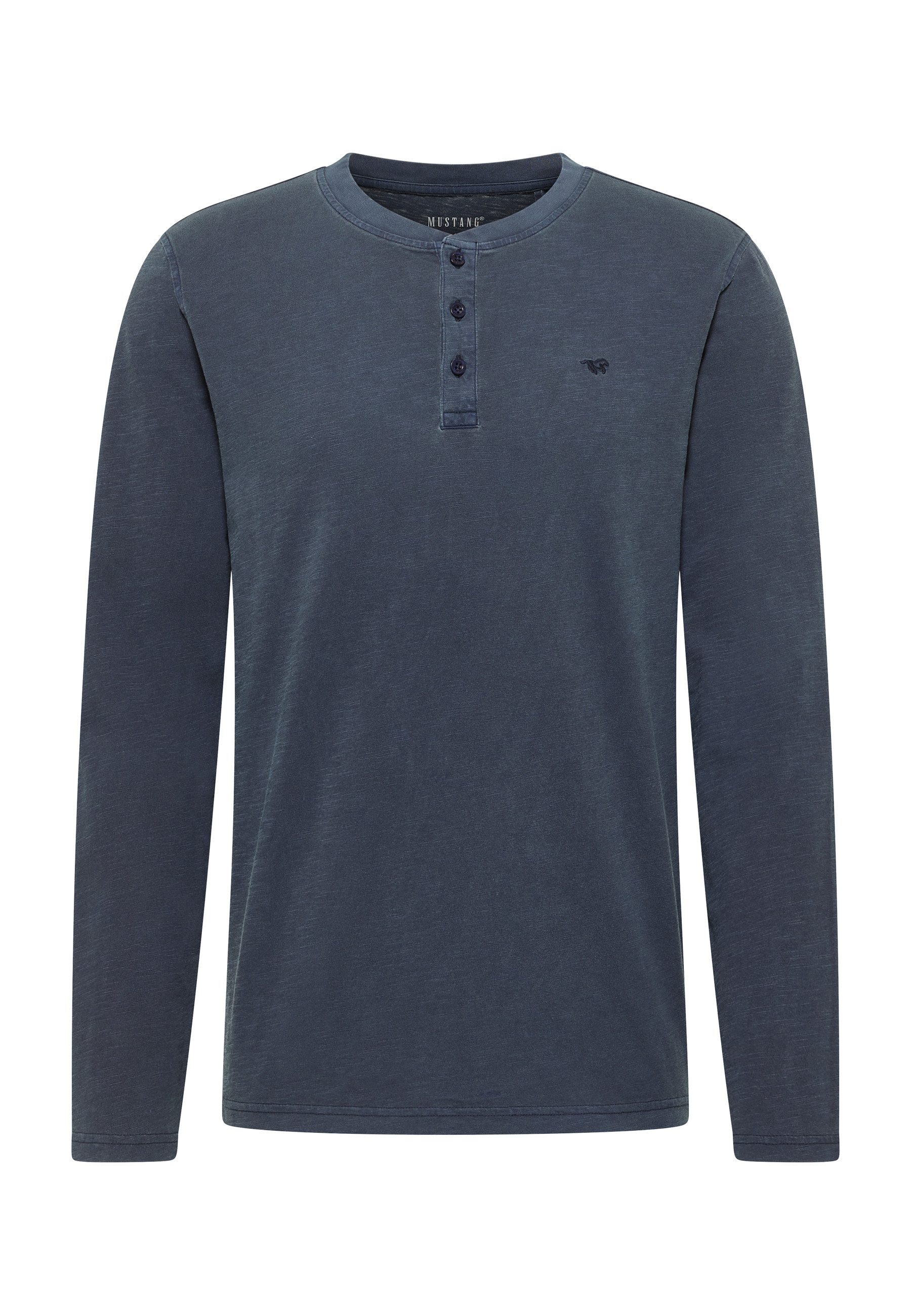 MUSTANG Langarmshirt Atchison Henley LA mit kurzer Knopfleiste – Bild 3 von 4