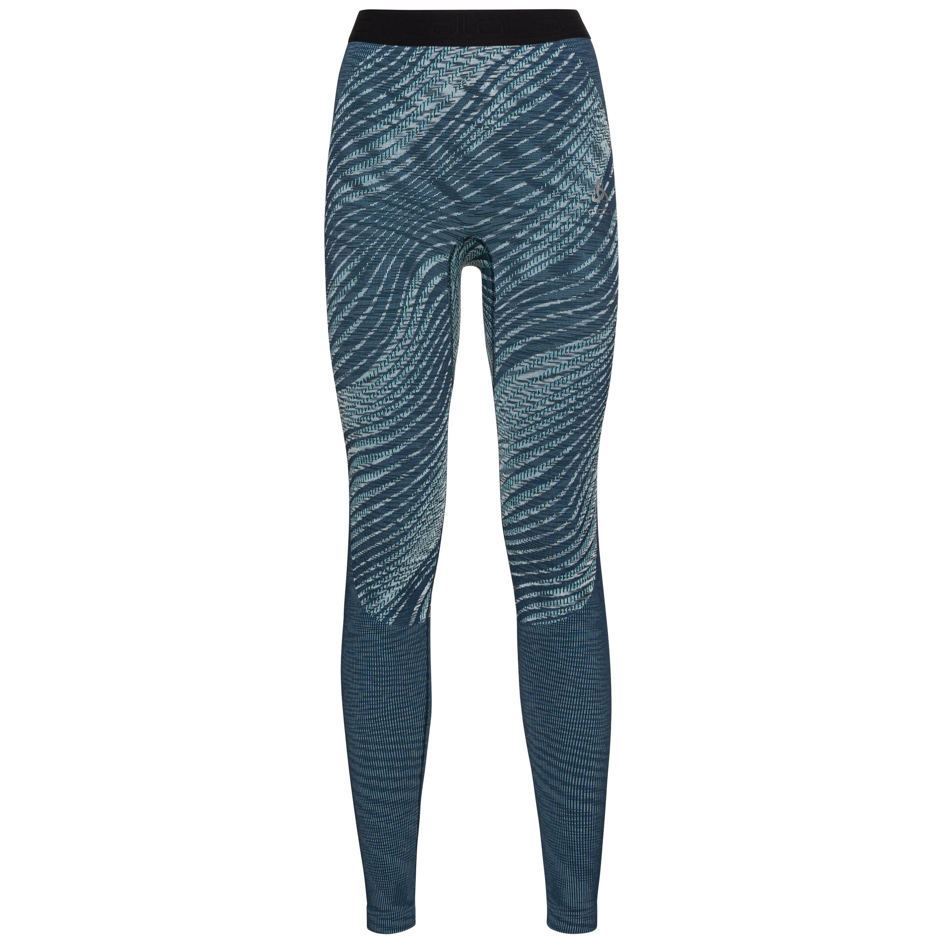 Odlo Funktionstights Blackcomb Eco Tights blue wing teal - space dye