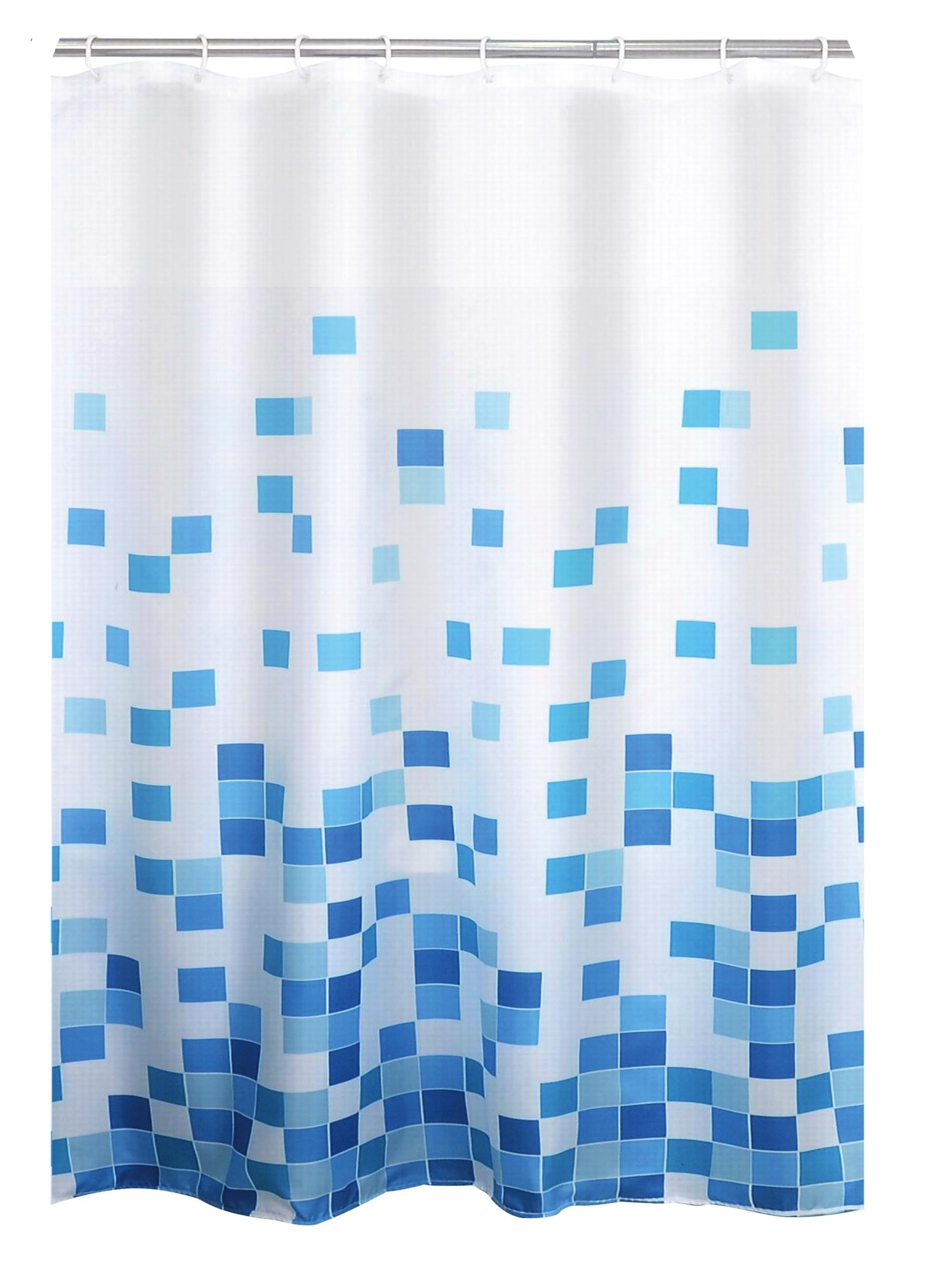 Ridder Duschvorhang Cubes blau Breite 180 cm