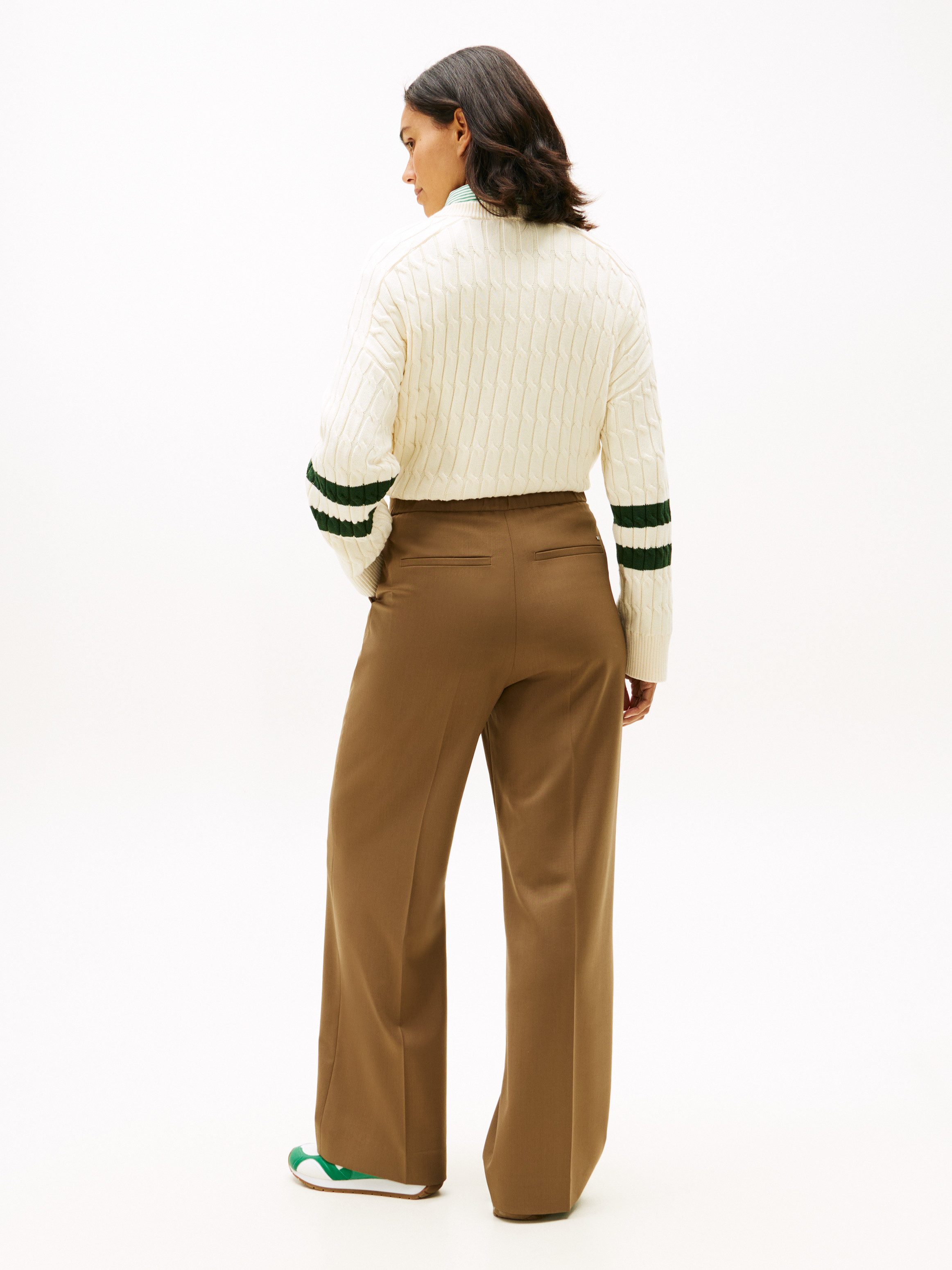Tommy Hilfiger Anzughose TIMELESS WOOL WIDE LEG PANT mit Wolle