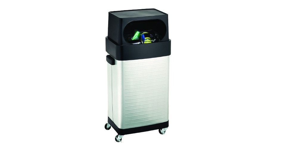 Primaster Mülleimer Primaster Abfalleimer Edelstahl 65 l mit Rollen
