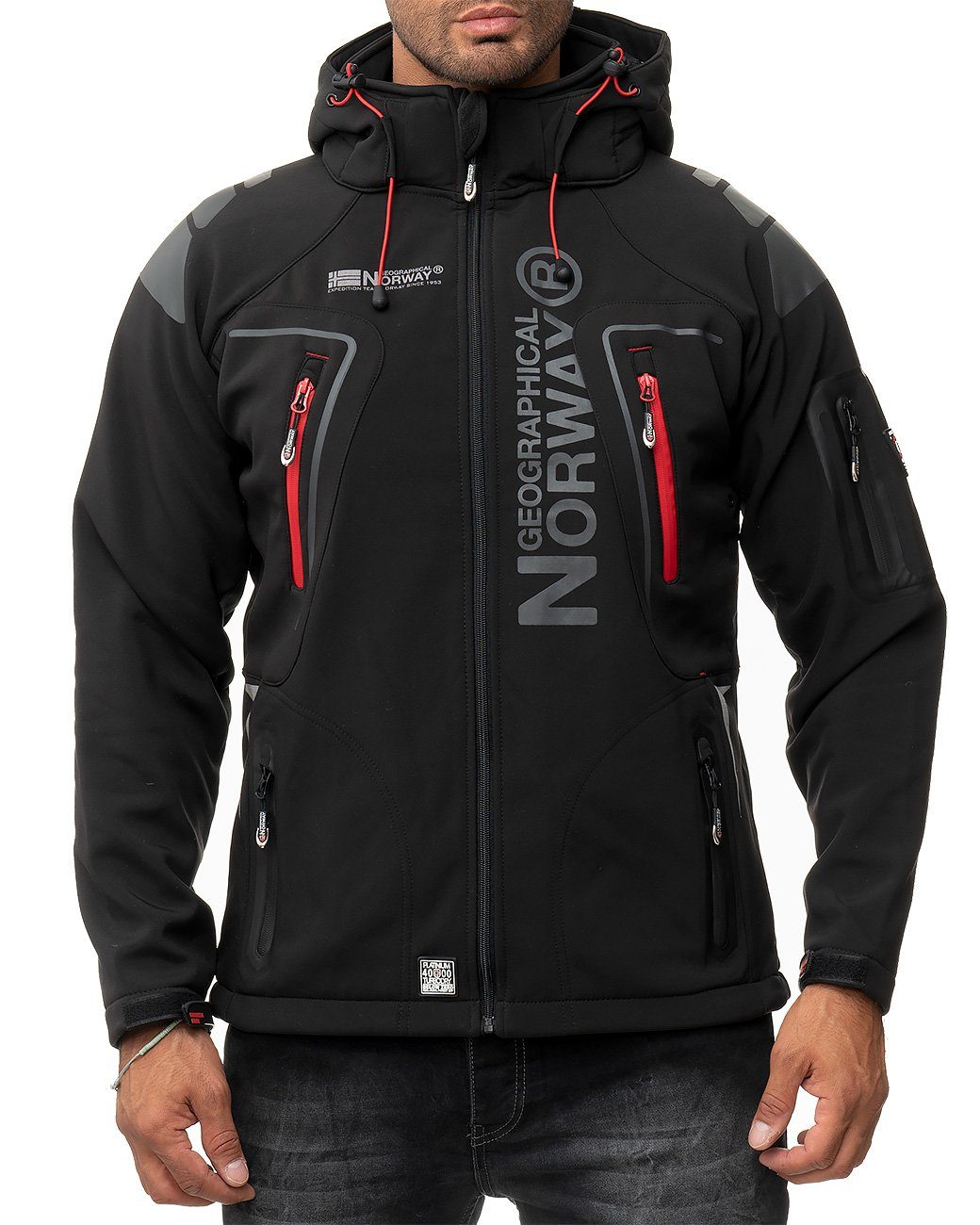 Geographical Norway Softshelljacke Herren Regular Fit Jacke batechno men Black S Wärmeisolierend für optimalen Komfort