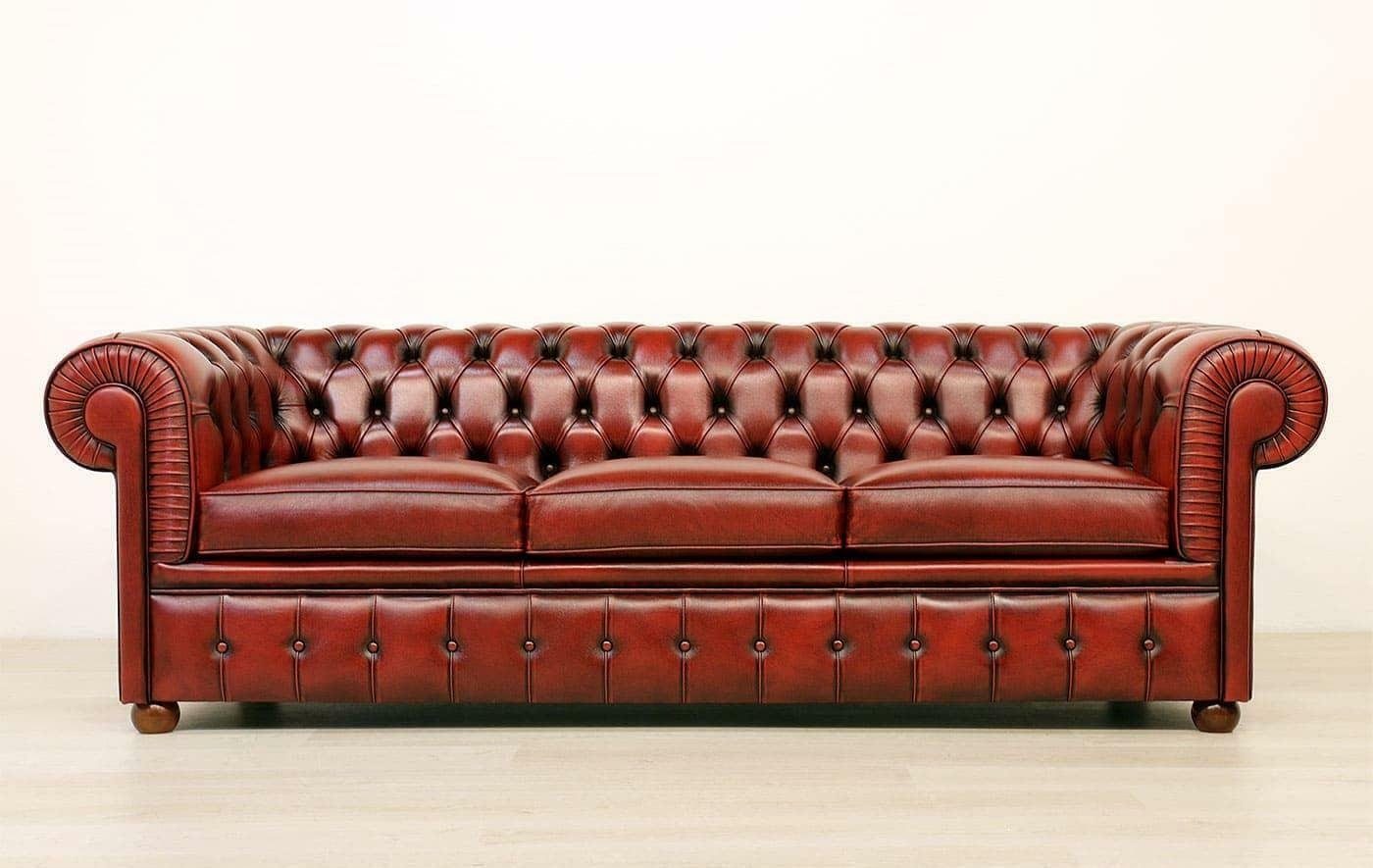 Made Chesterfield 3-Sitzer 3-Sitzer Sofagarnitur in Design JVmoebel Polster Couch Europe Sofas, Leder