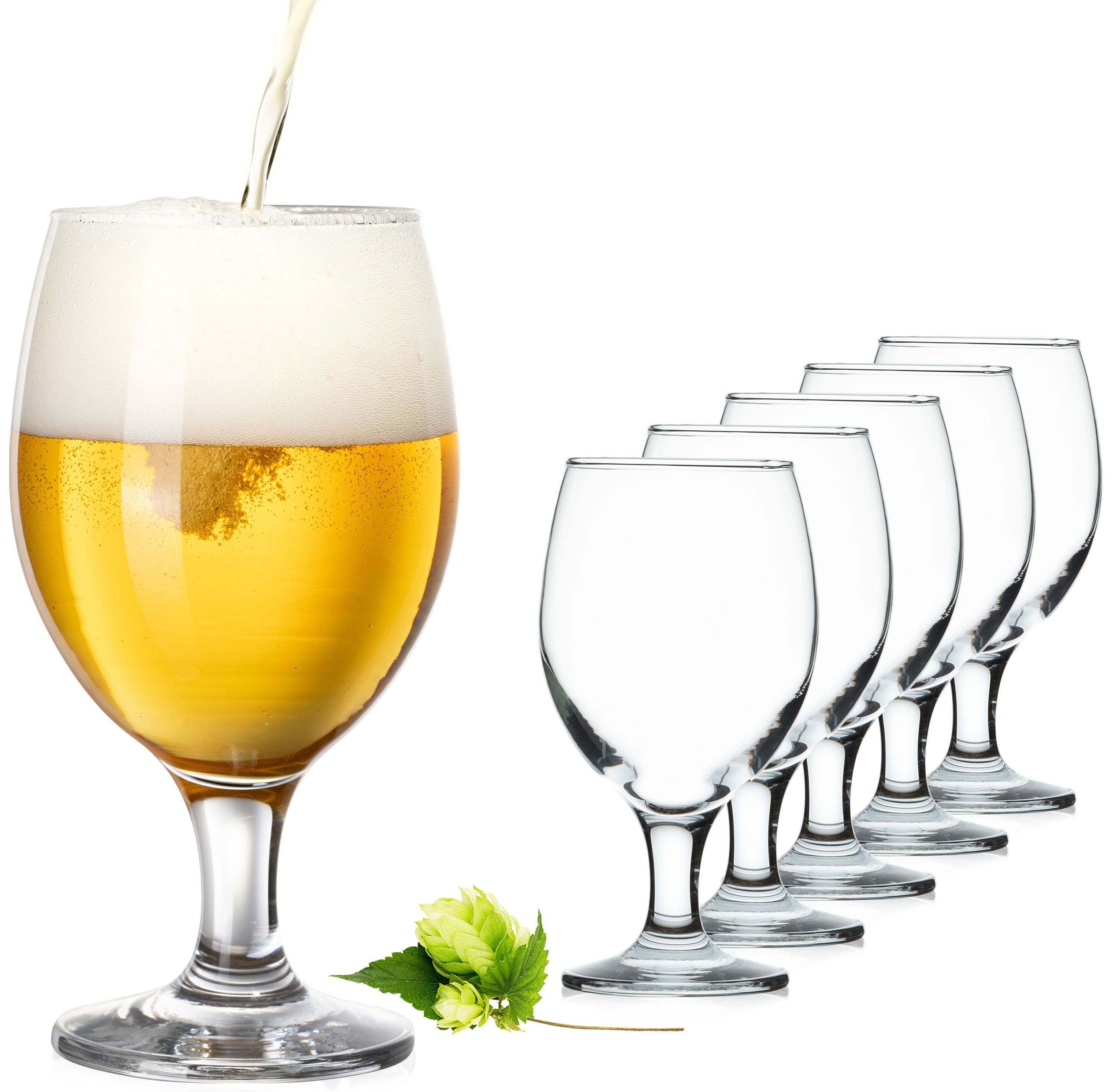 PLATINUX Bierglas »Biertulpen«, Glas, Biergläser Set 6 Teilig 300ml  (max.400ml) Bierkrüge aus Glas Bierschwenker Pilsgläser Tulpe online kaufen  | OTTO