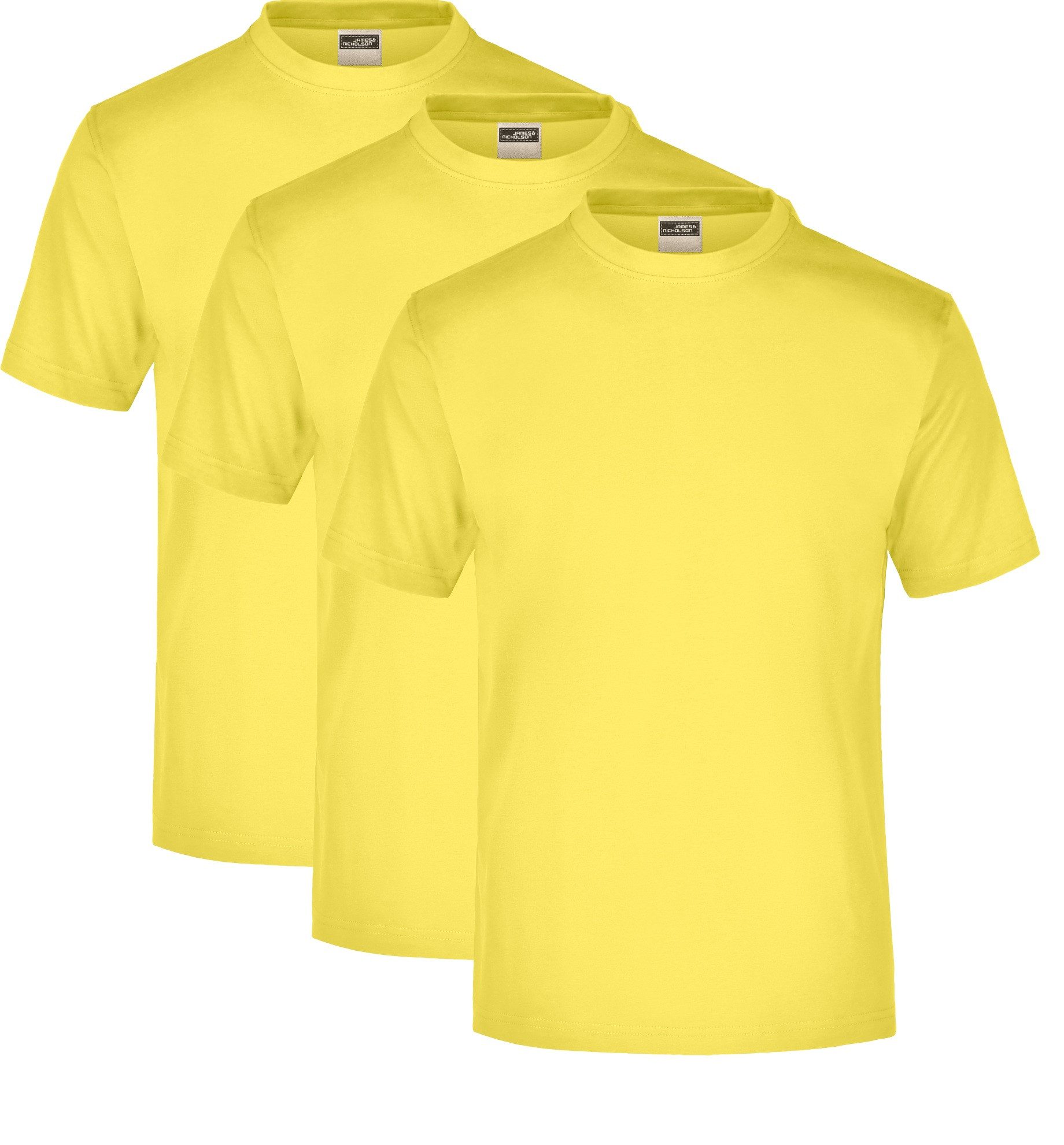 T-Shirt 3er Pack Klassisches Herren Baumwoll-T-Shirt aus Single Jersey JN001