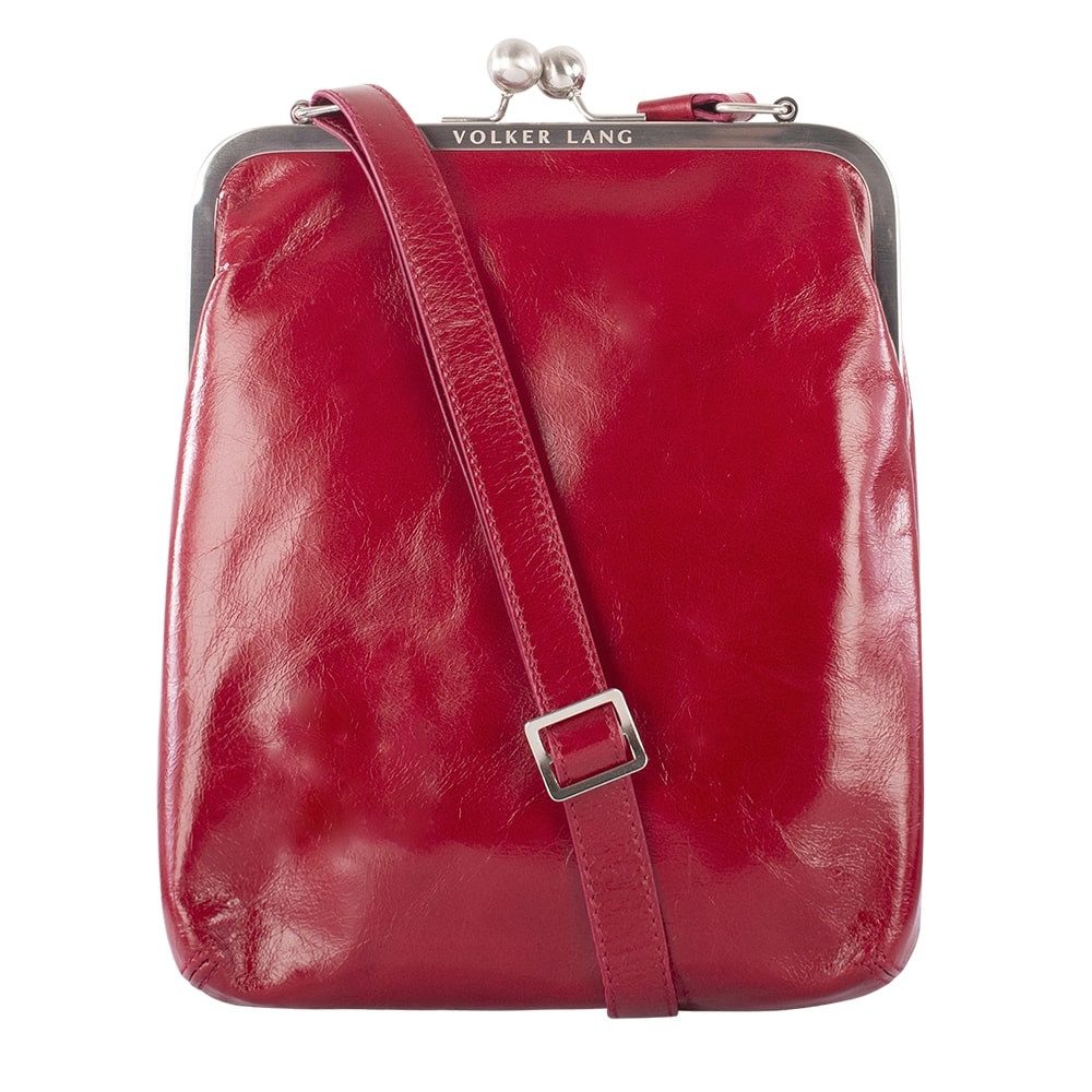 Schultertasche LOLA  Elegante Damen Bügeltasche aus italienischem Leder