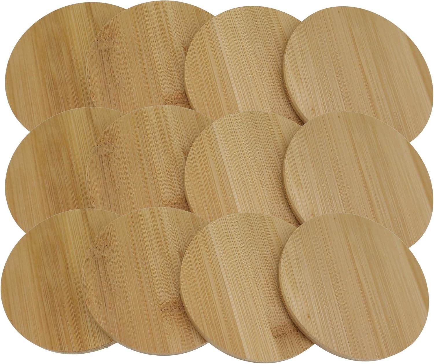 hausleben Glasuntersetzer, Ø 10 cm, 12-tlg., Umweltfreundlich, Deko & Oberflächenschutz