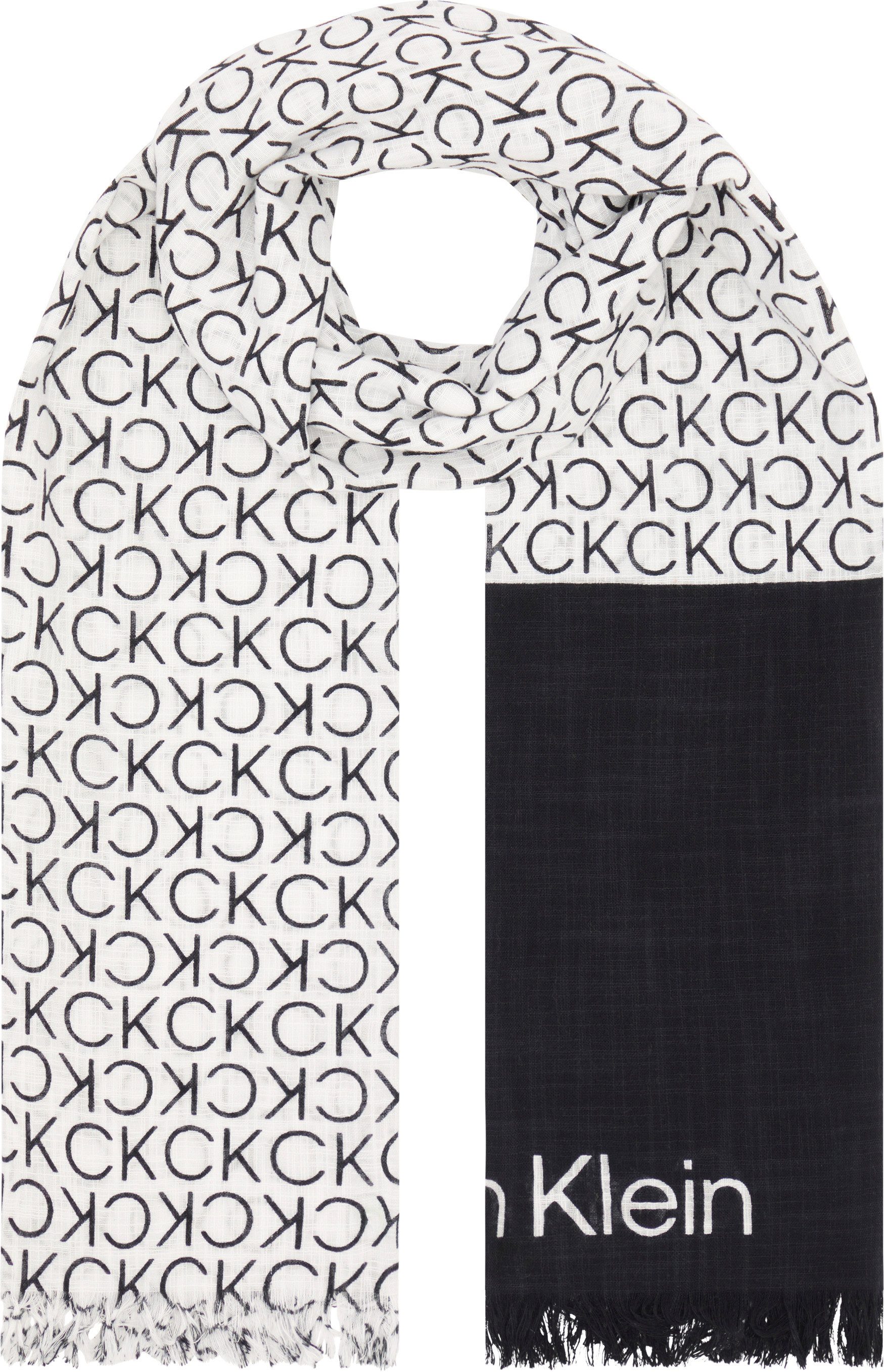Calvin Klein Schal MONOGRAM COTTON GAUZE günstig online kaufen