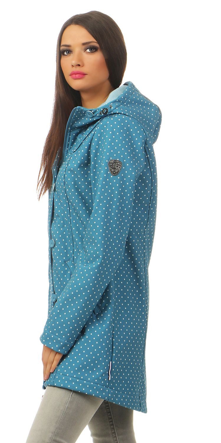 Blutsgeschwister Softshelljacke Blutsgeschwister Wild Weather Long Damen Jacke Mantel