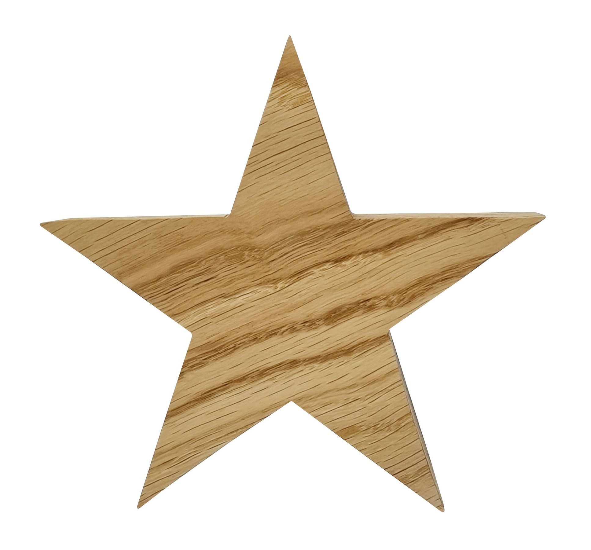 ERST-HOLZ Dekoobjekt Holzsterne aus Eiche Weihnachtsdekoration