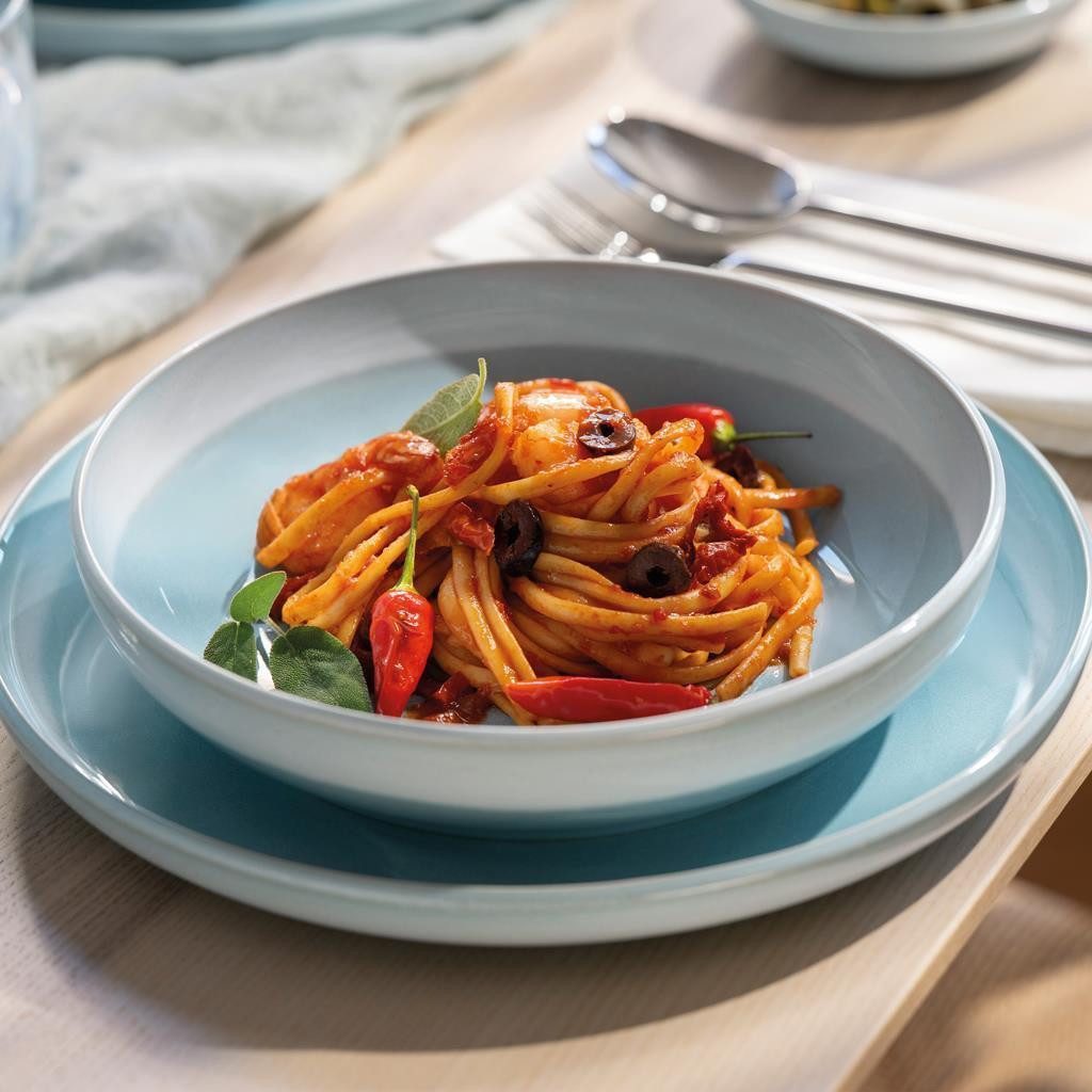 like. by Villeroy & Boch Tafelservice Perlemor Aqua Tafelservice 12er Set (12-tlg), 6 Personen, Porzellan