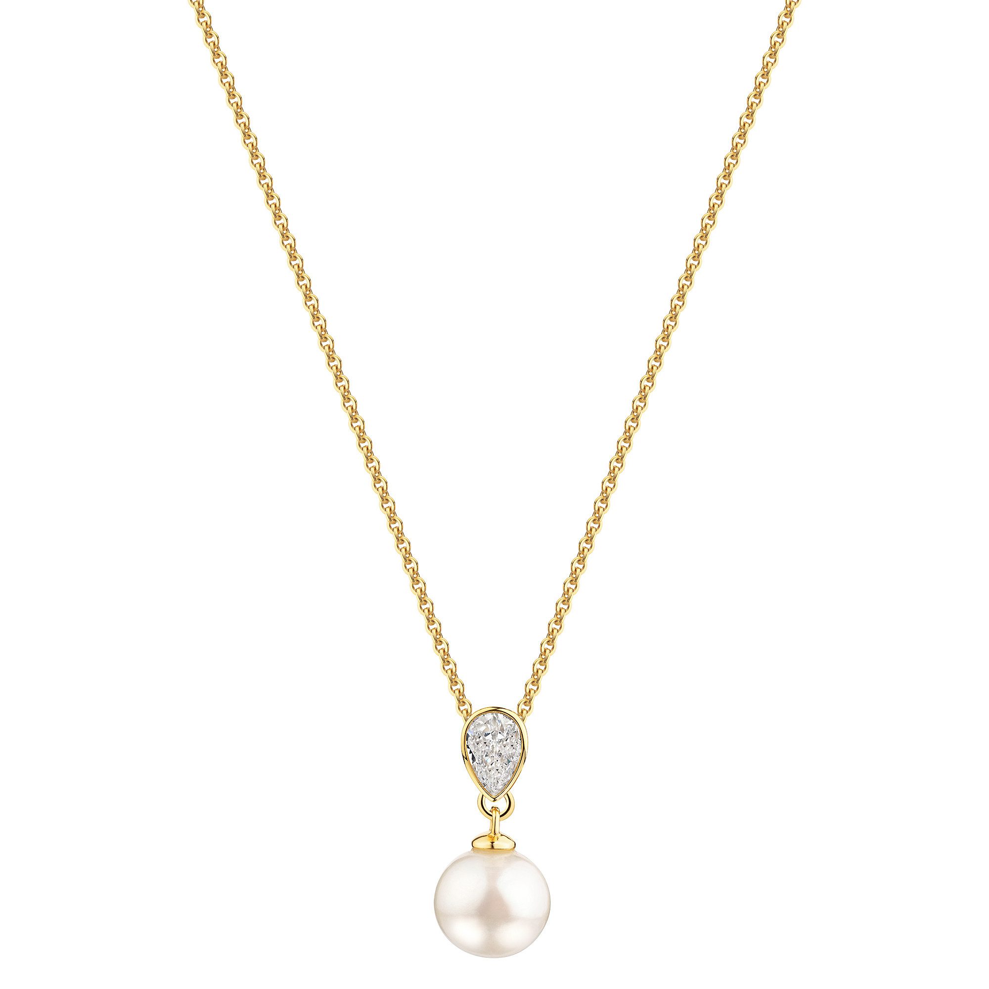 Kette mit Anhänger Schmuck Geschenk Gold 333 Halsschmuck Halskette Ankerkette Tropfen