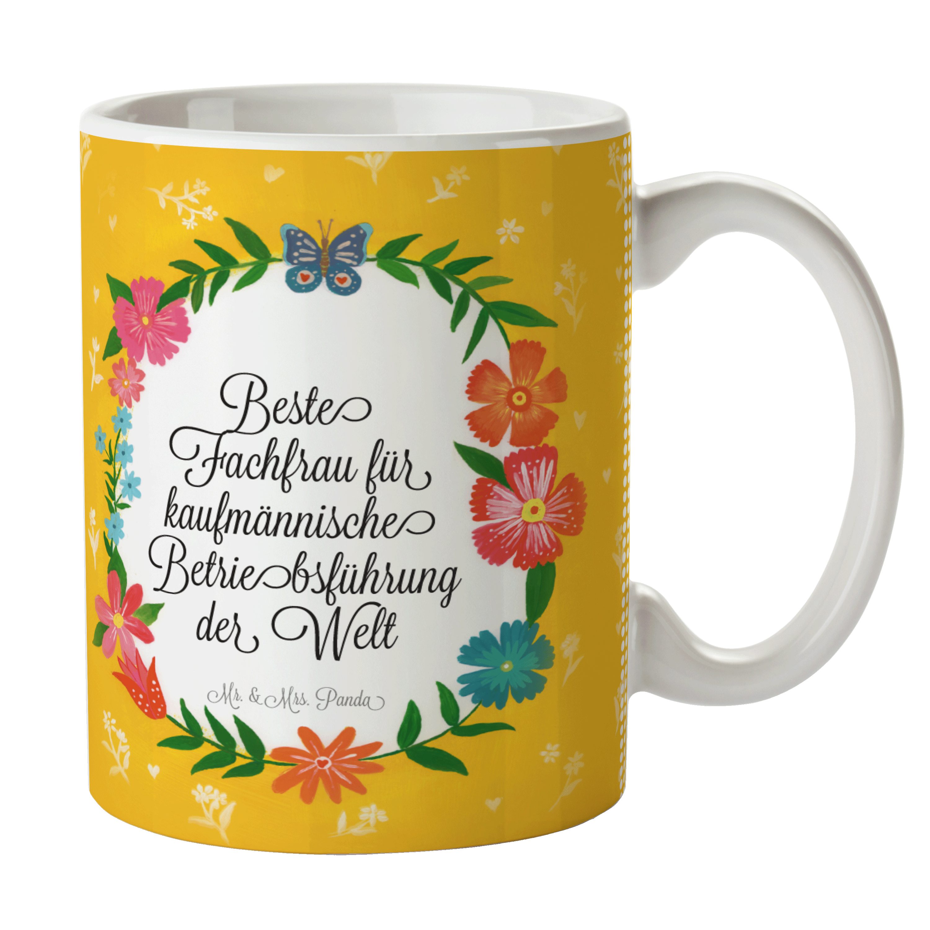 Mr. & Mrs. Panda Tasse Fachfrau für kaufmännische Betriebsführung - Geschenk, Abschied, Kaff, Keramik