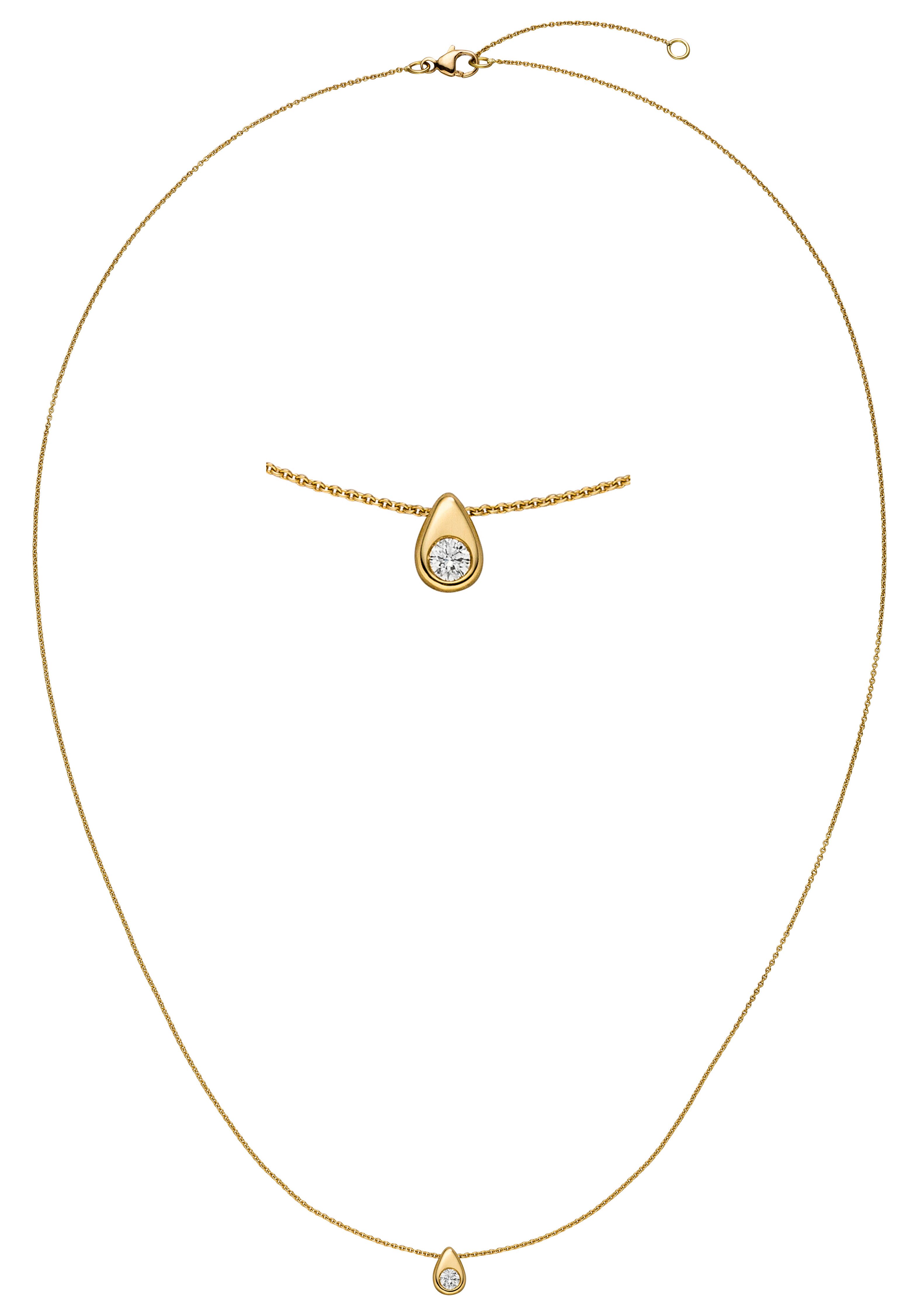 JOBO Collier Kette mit Tropfen-Anhänger...