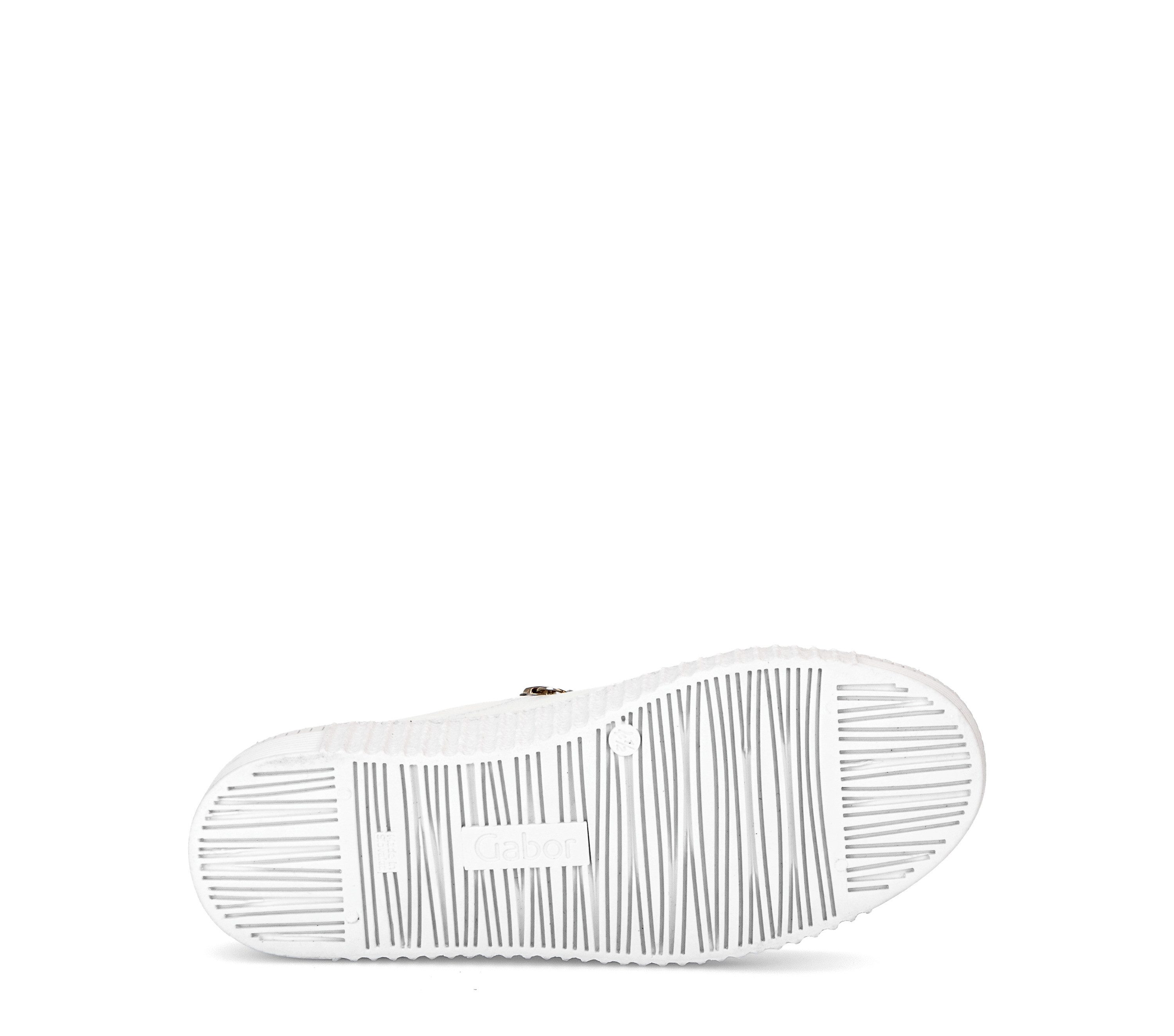 Gabor Plateausneaker Freizeitschuh, Halbschuh, Schnürschuh mit dezentem Fersenbesatz