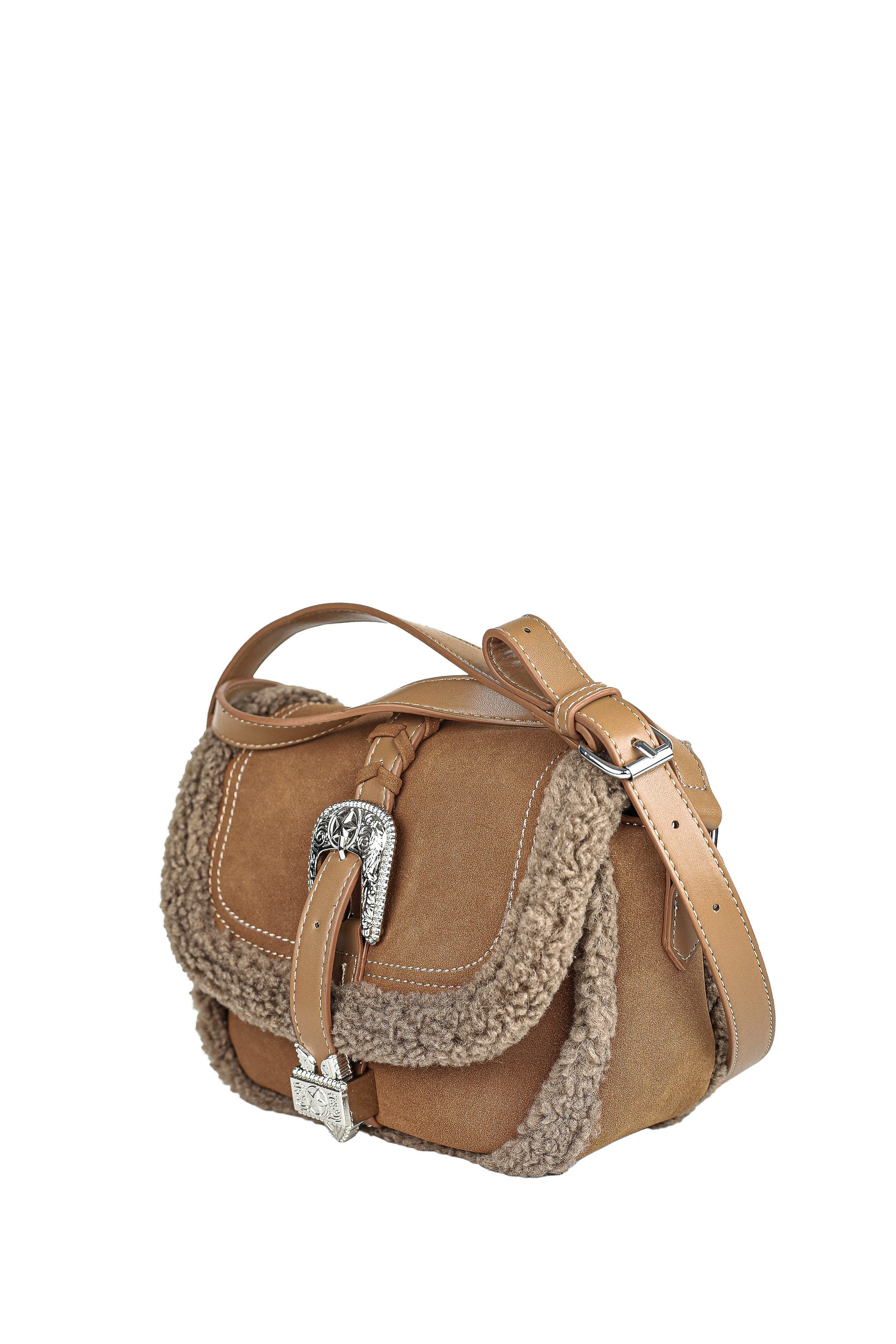 COLLEZIONE ALESSANDRO Umhängetasche Cowgirl, im Western Style mit Teddy-Fell