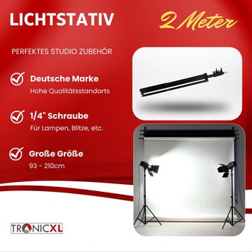 TronicXL 210cm Lampenstativ Stativ Lichtstativ Ständer 2m Blitz LED Leuchte Lampenstativ (Höhe: 210cm)