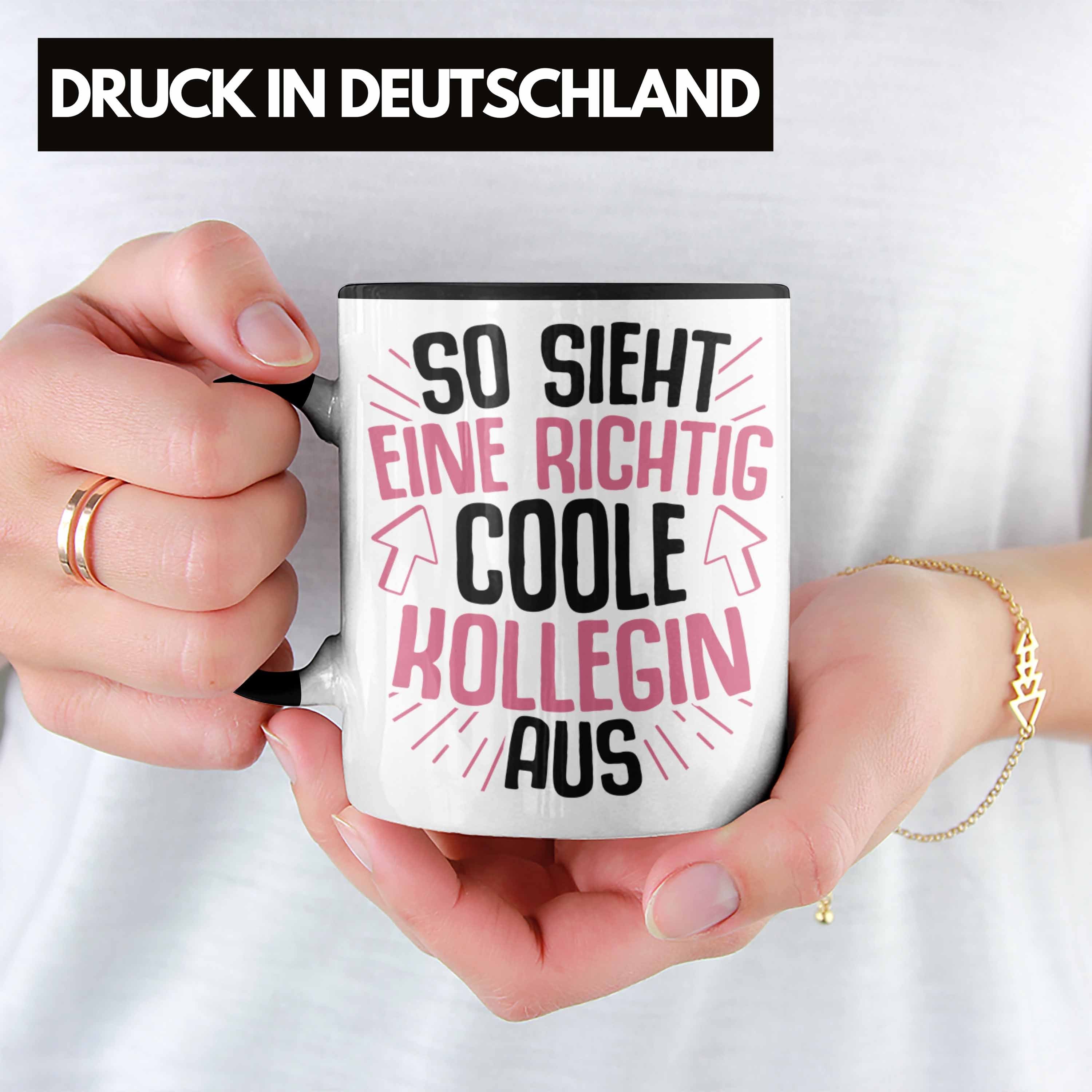 Geschenkidee Trendation Trendation Kollegin - So Beste Coole Sieht Geschenk Tasse Kollegin Richtig Eine Tasse Arbeitskollegin Schwarz Aus