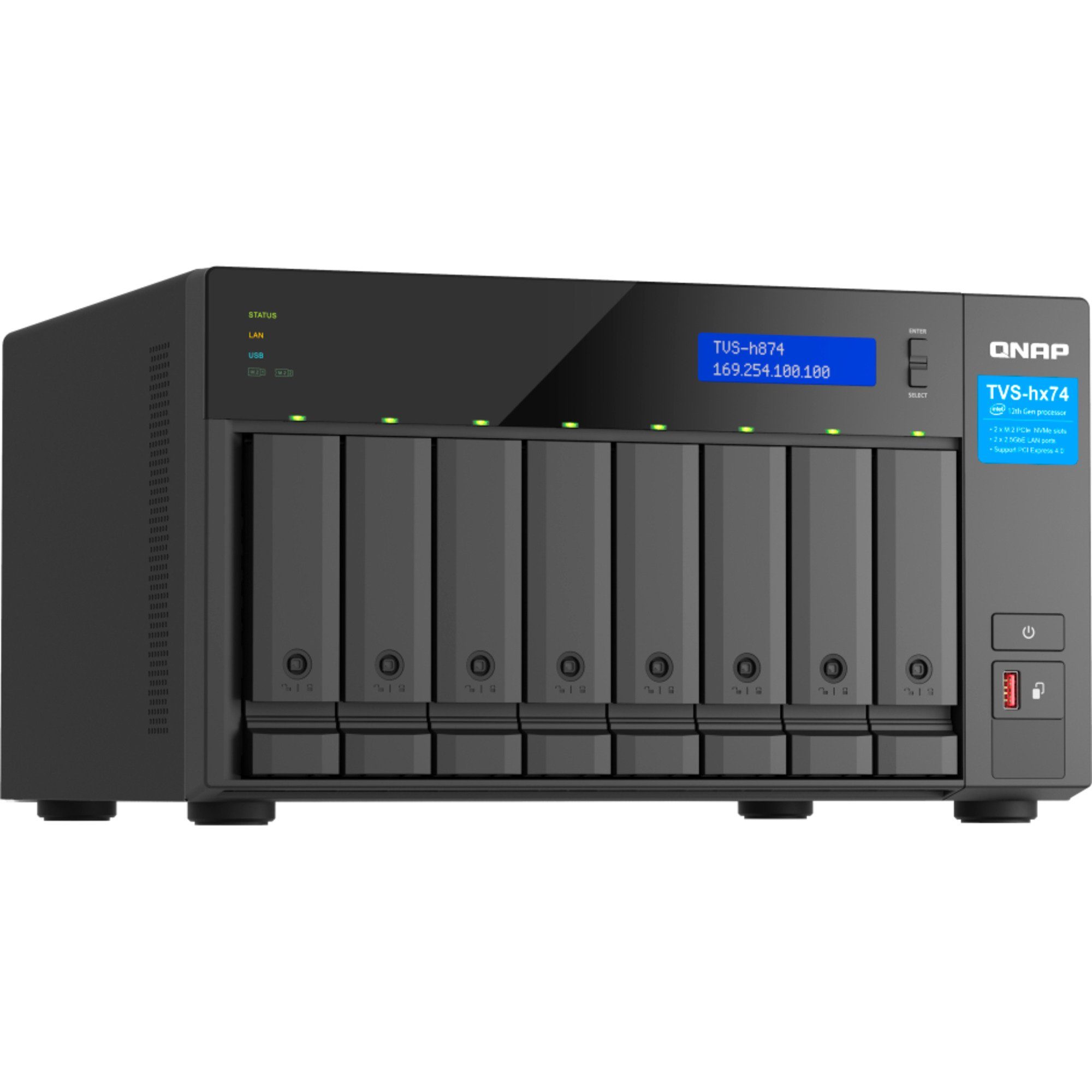 QNAP Festplatten-Gehäuse QNAP TVS-h874-i7-32G, NAS