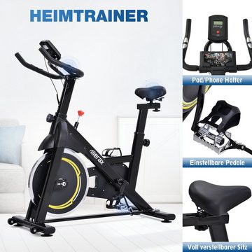 Merax Speedbike Merax Indoor Cycling Bike mit 8KG Schwungrad Magnet Riemenantrieb Heimtrainer für Heimgymnastik